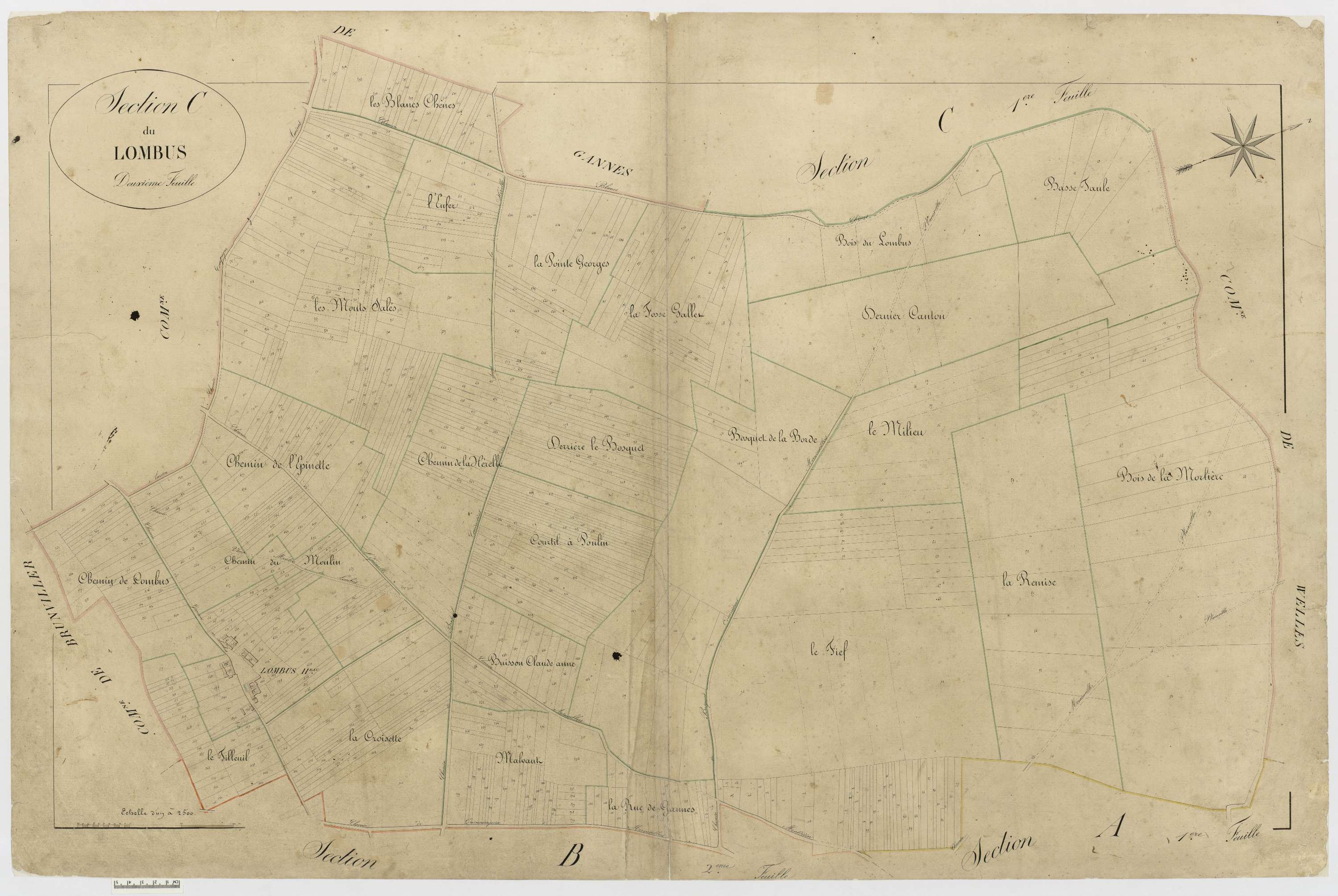 Sains-Morainvillers - Cadastre napoléonien, section C2