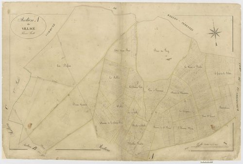 Sains-Morainvillers - Cadastre napoléonien, section A1