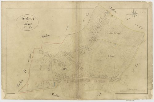 Sains-Morainvillers - Cadastre napoléonien, section A3