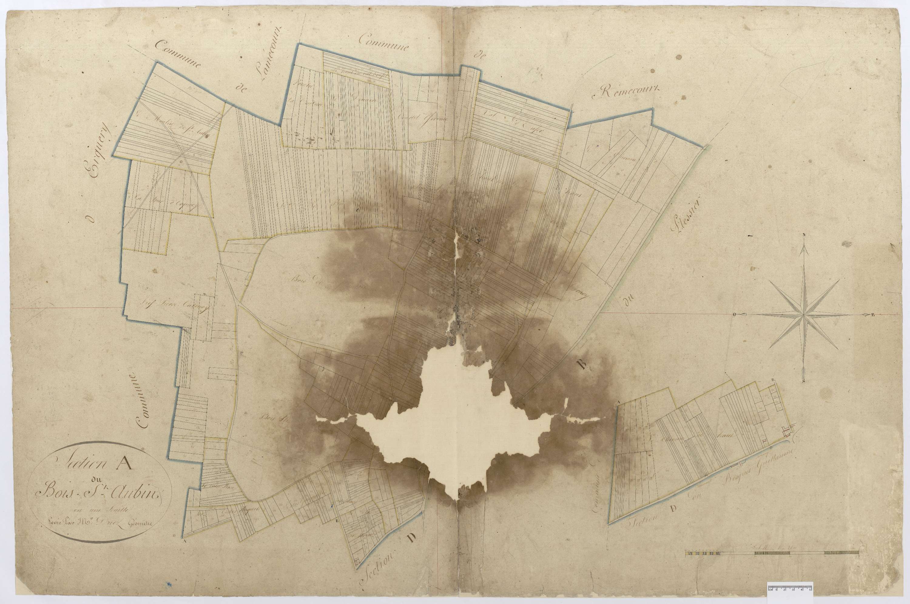Saint-Aubin-sous-Erquery - Cadastre napoléonien, section A