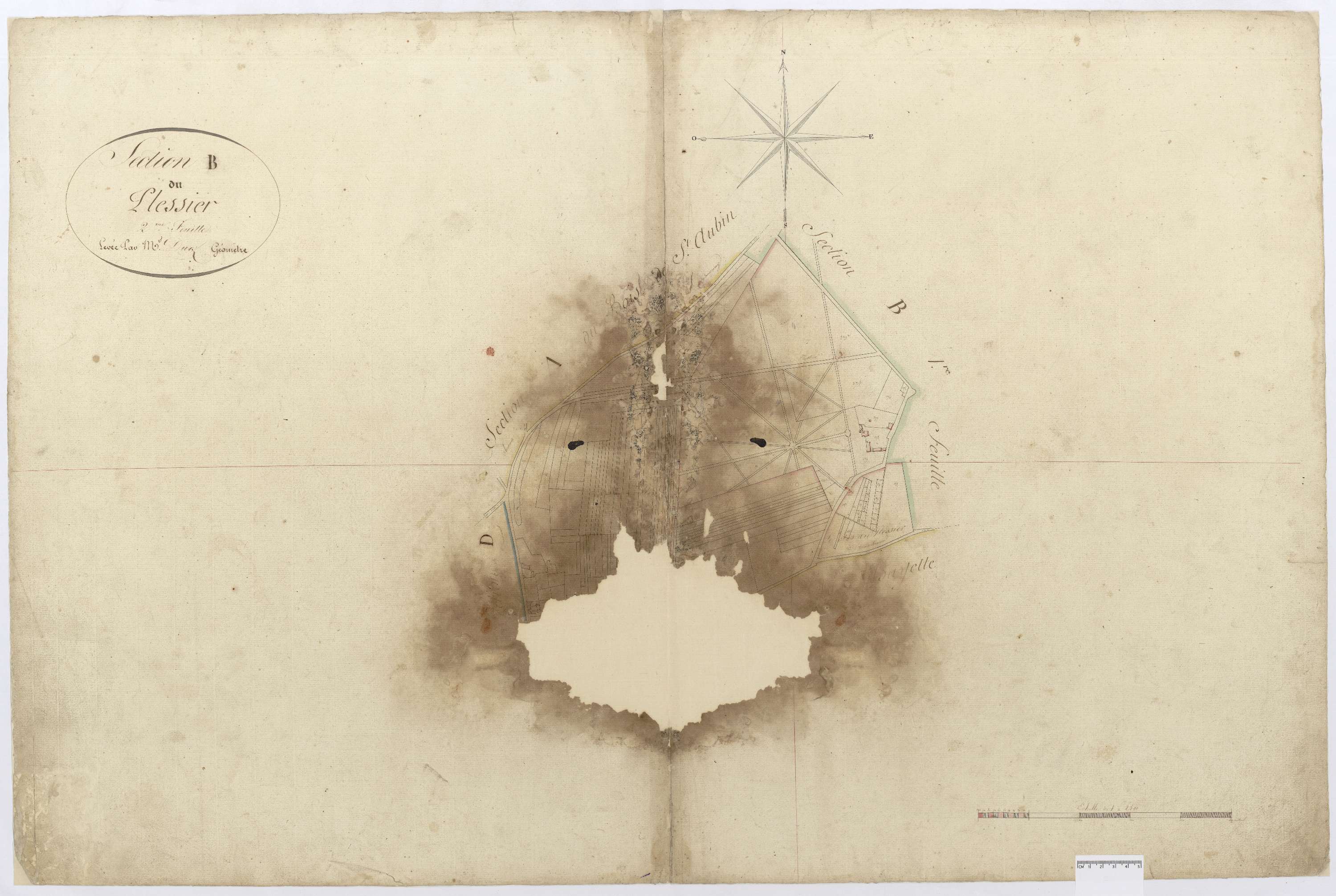Saint-Aubin-sous-Erquery - Cadastre napoléonien, section B2
