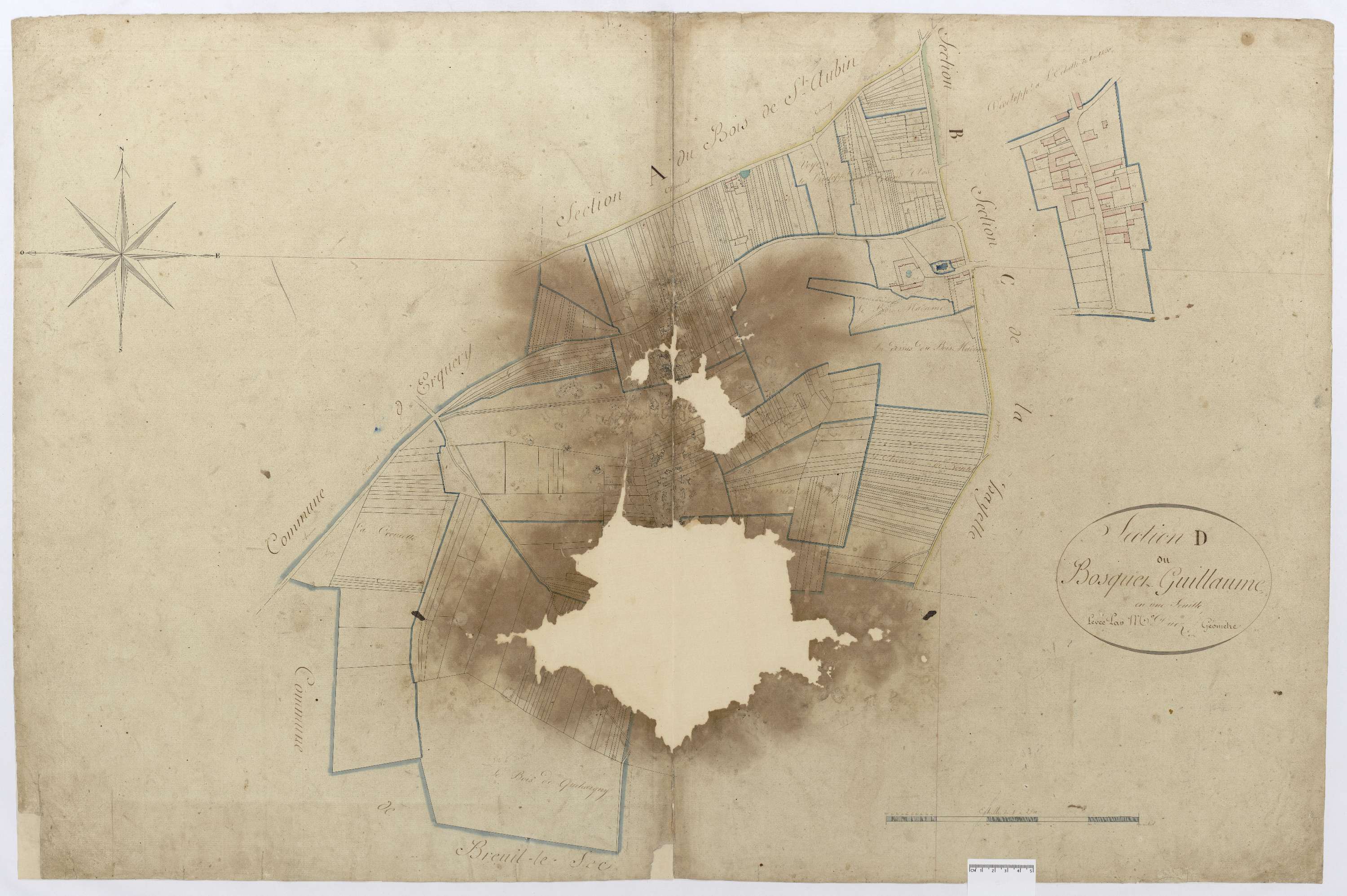 Saint-Aubin-sous-Erquery - Cadastre napoléonien, section D