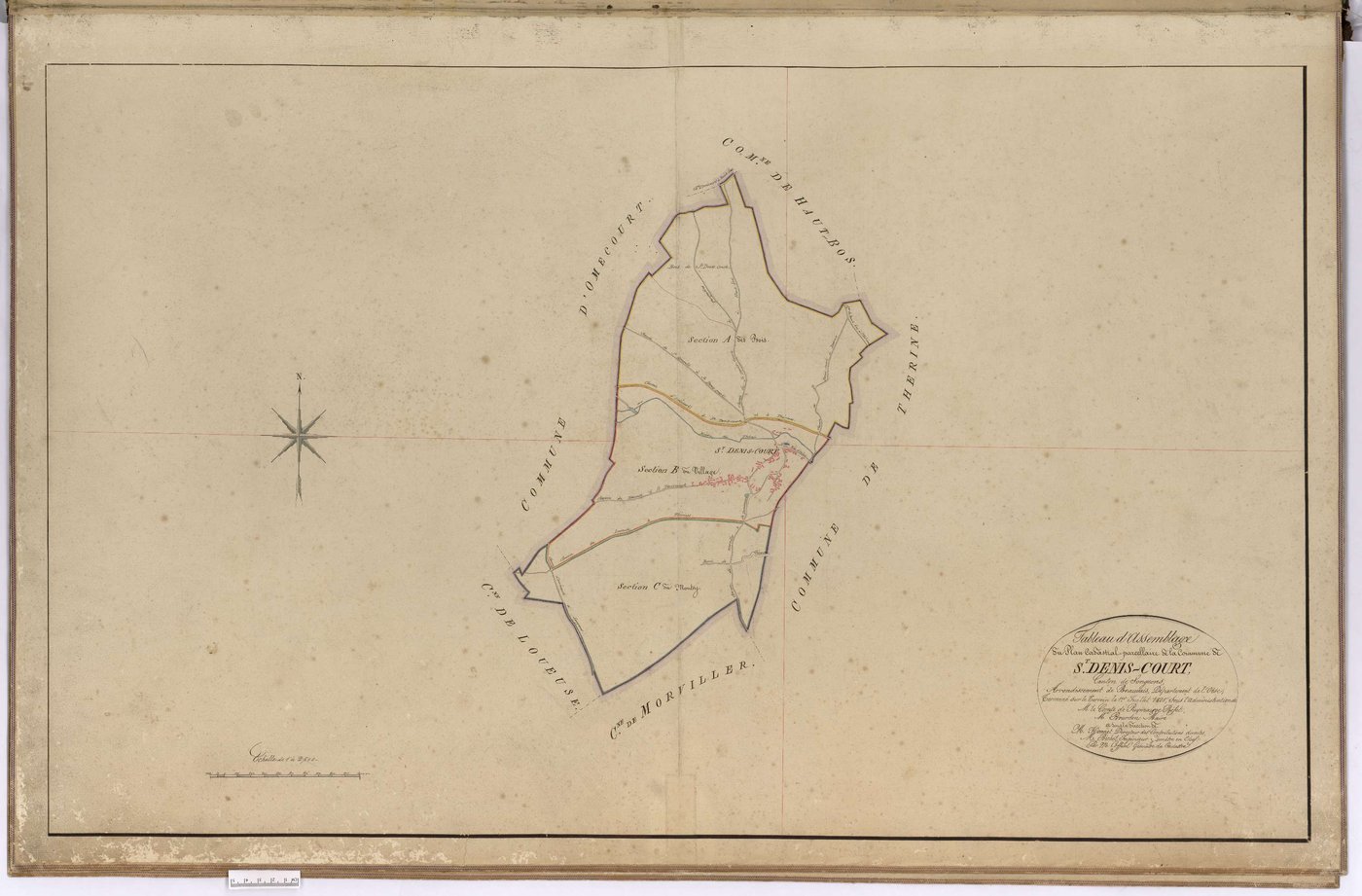 Saint-Deniscourt - Cadastre napoléonien, tableau d'assemblage