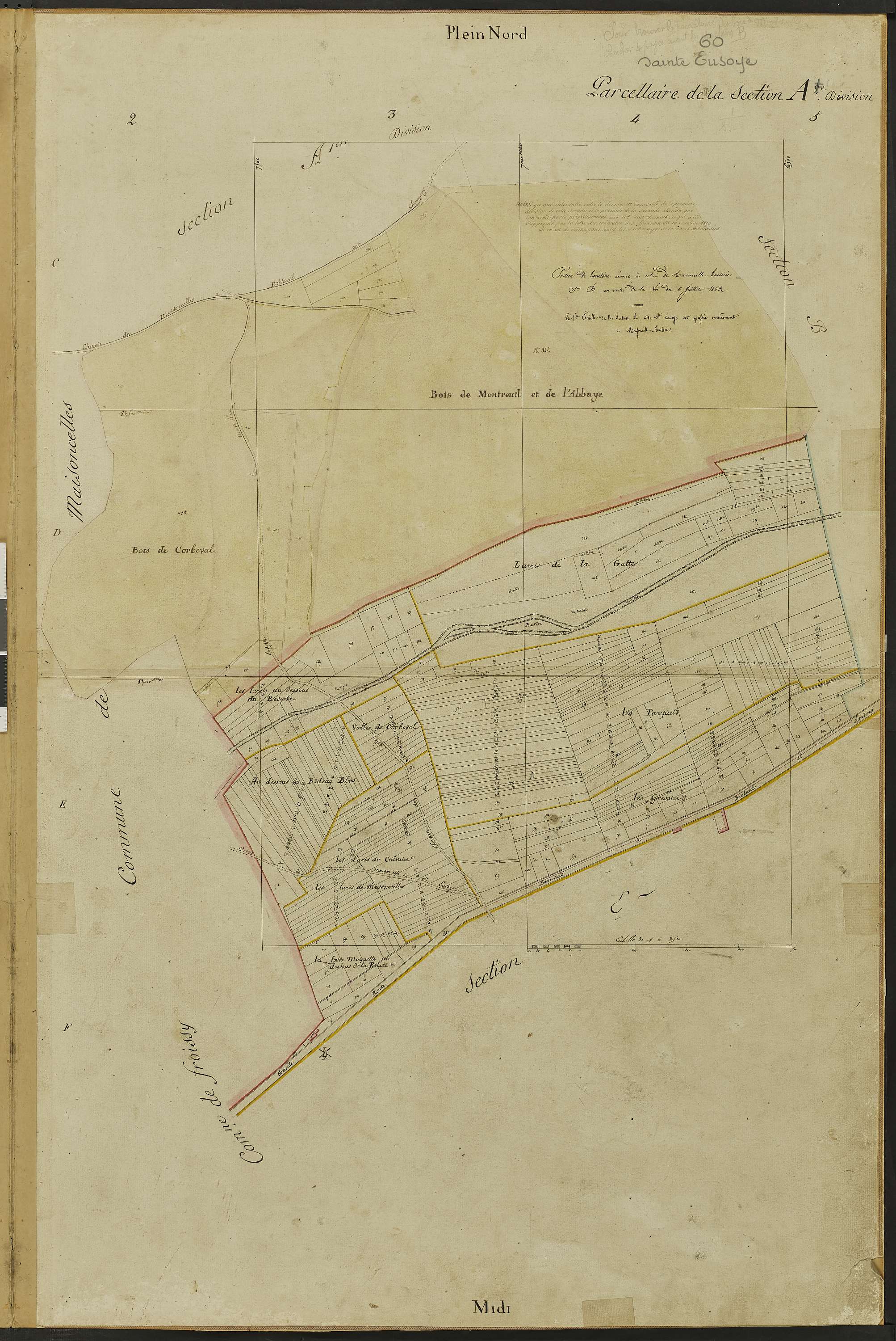 Sainte-Eusoye - Cadastre napoléonien, section A
