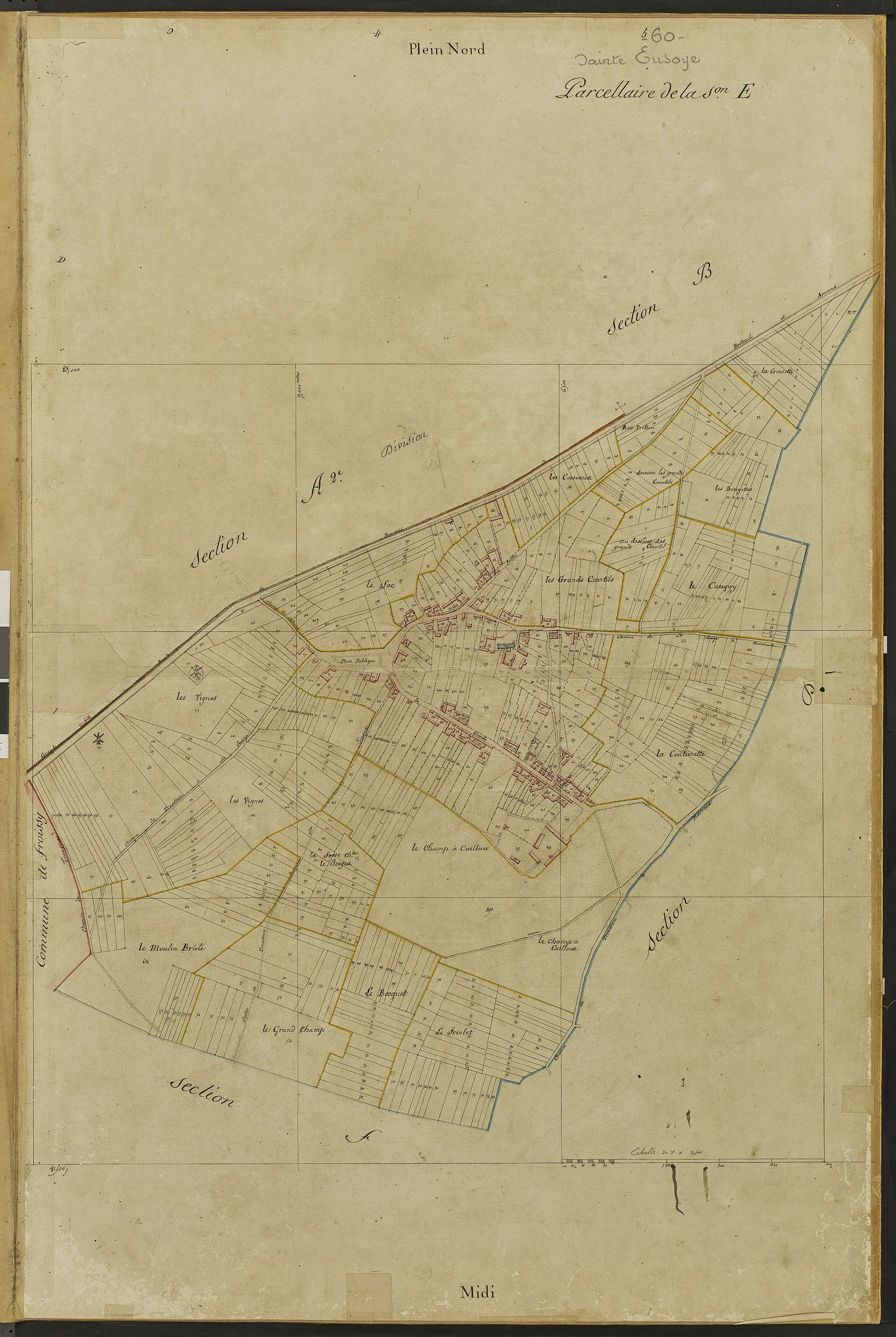 Sainte-Eusoye - Cadastre napoléonien, section E