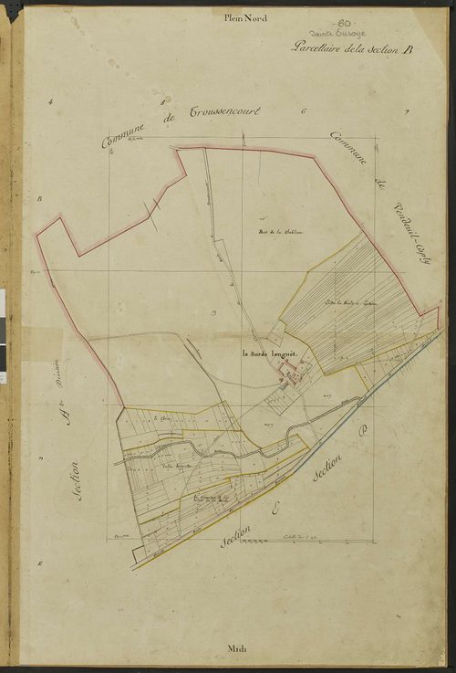 Sainte-Eusoye - Cadastre napoléonien, section B