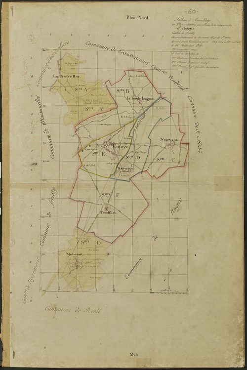 Sainte-Eusoye - Cadastre napoléonien, tableau d'assemblage