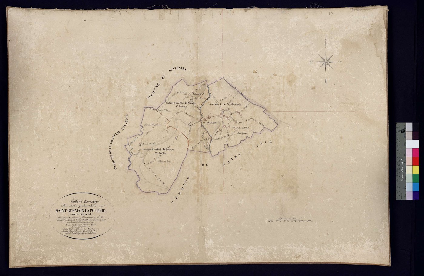 Saint-Germain-la-Poterie - Cadastre napoléonien, tableau d'assemblage