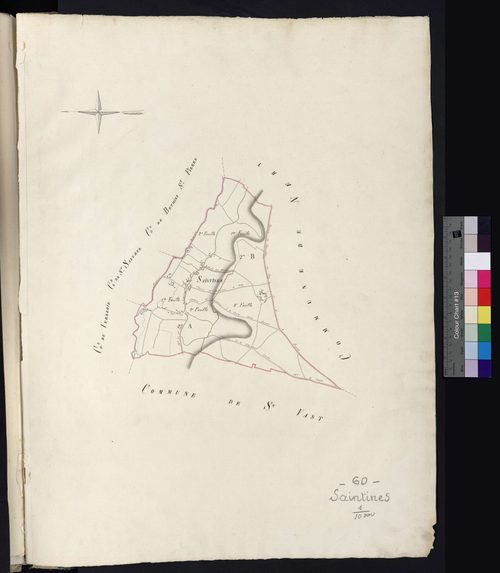 Saintines - Cadastre napoléonien, tableau d'assemblage