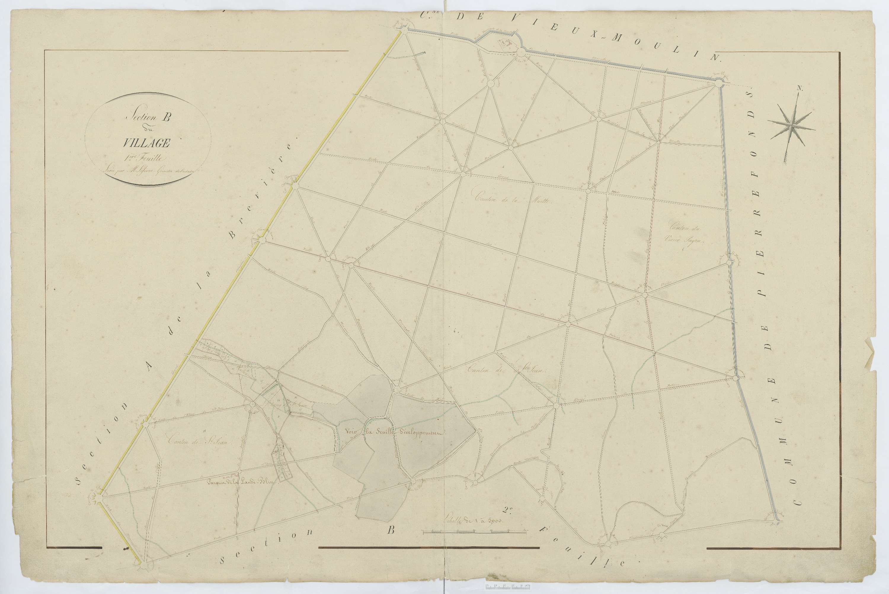 Saint-Jean-aux-Bois - Cadastre napoléonien, section B1
