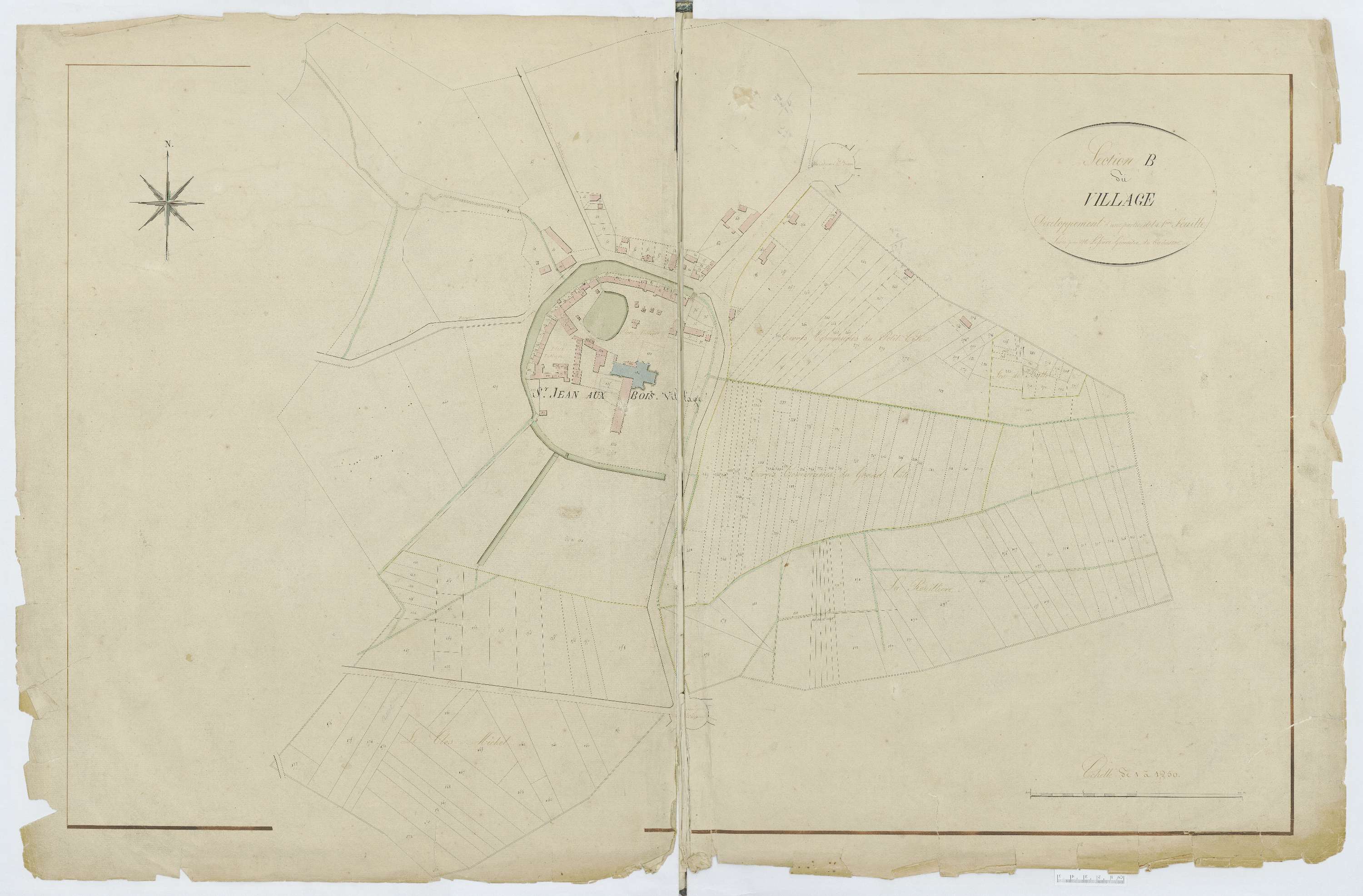 Saint-Jean-aux-Bois - Cadastre napoléonien, section B3