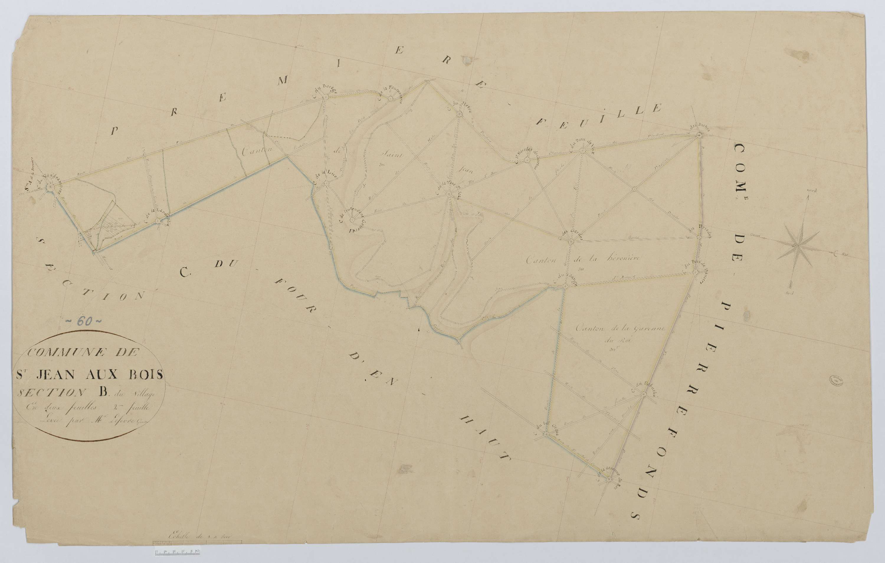 Saint-Jean-aux-Bois - Cadastre napoléonien, section B2