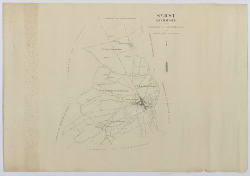 Saint-Just-en-Chaussée - Cadastre napoléonien (copie), tableau d'assemblage