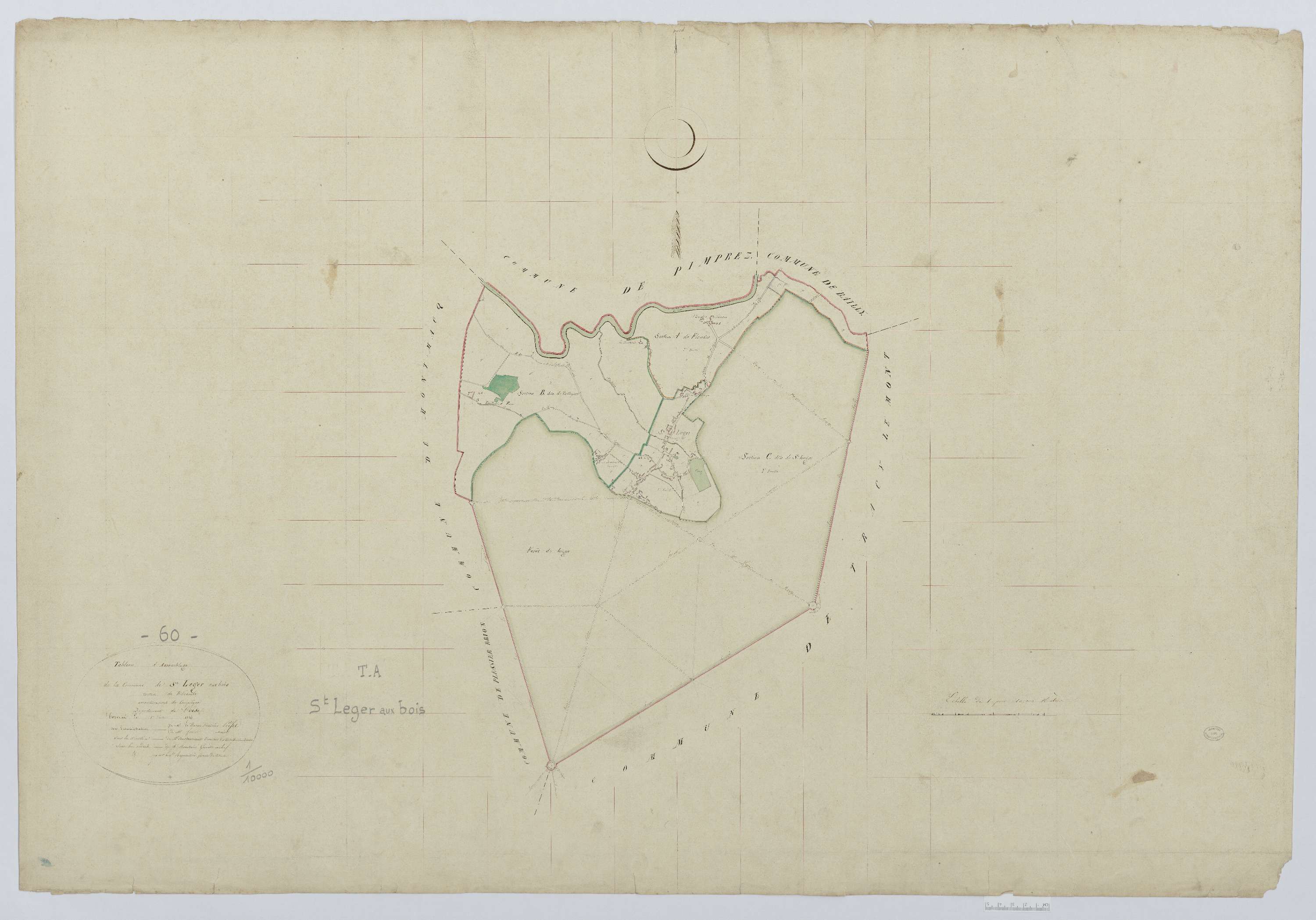 Saint-Léger-aux-Bois - Cadastre napoléonien, tableau d'assemblage
