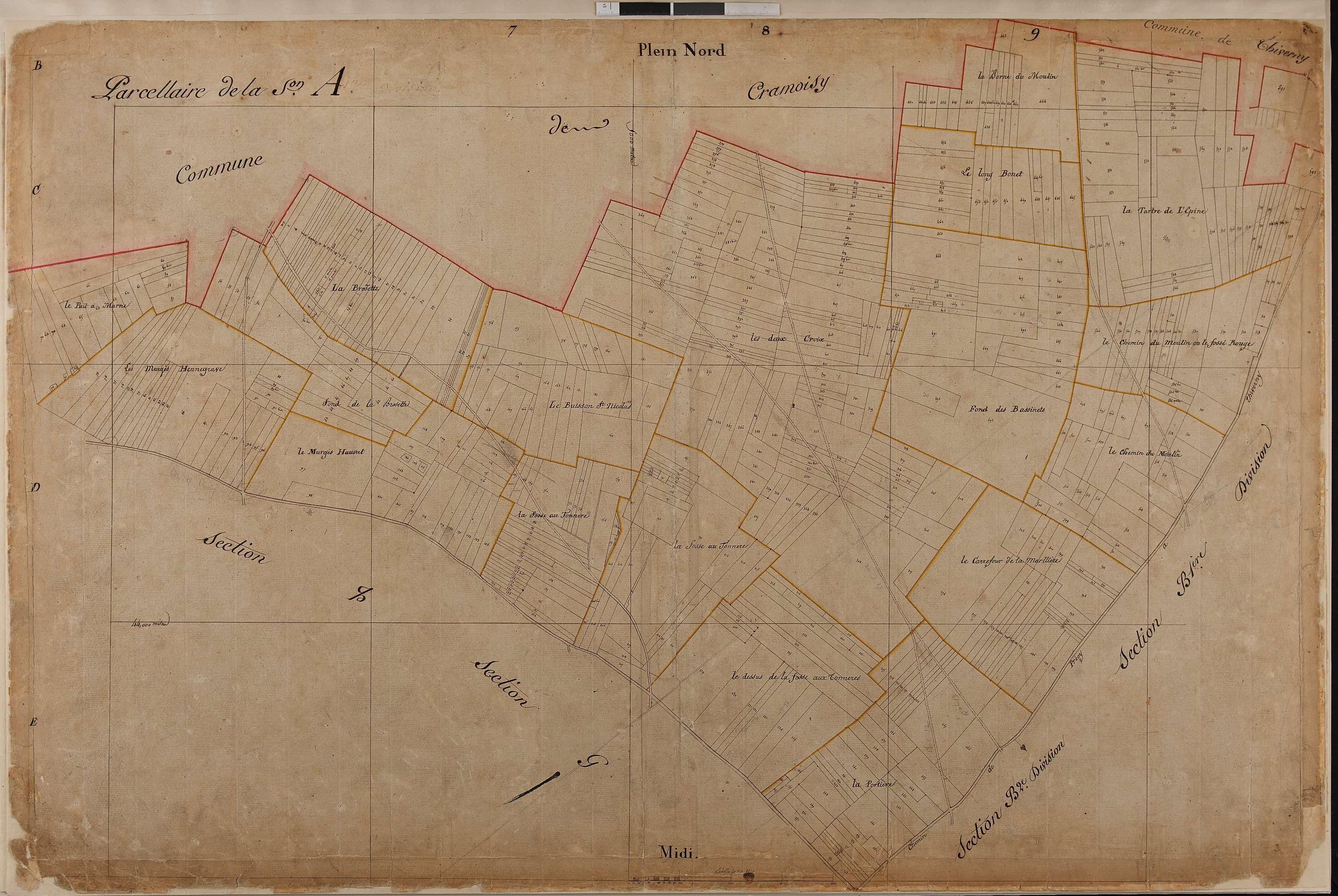 Saint-Leu-d'Esserent - Cadastre napoléonien, section A