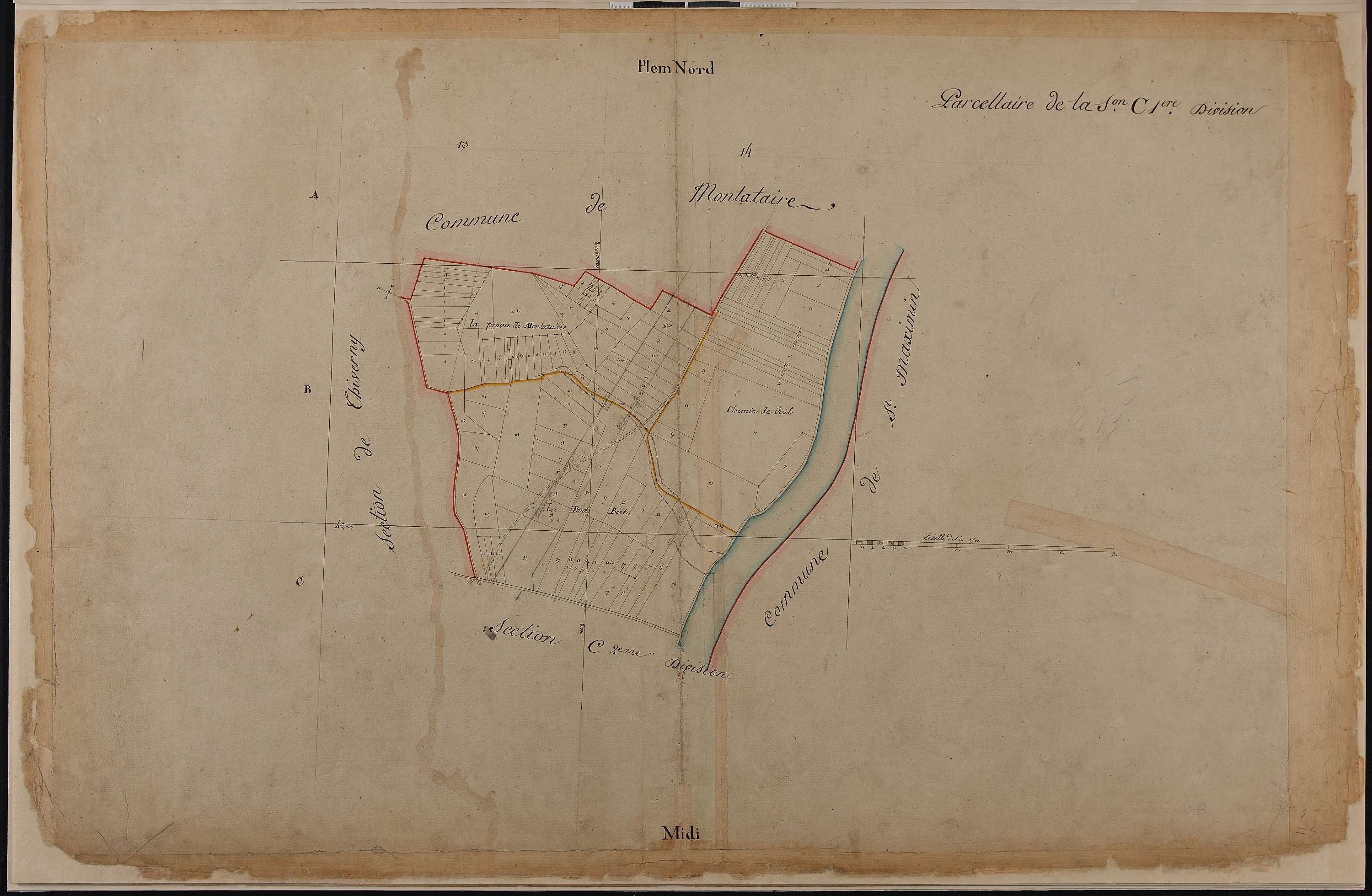 Saint-Leu-d'Esserent - Cadastre napoléonien, section C1