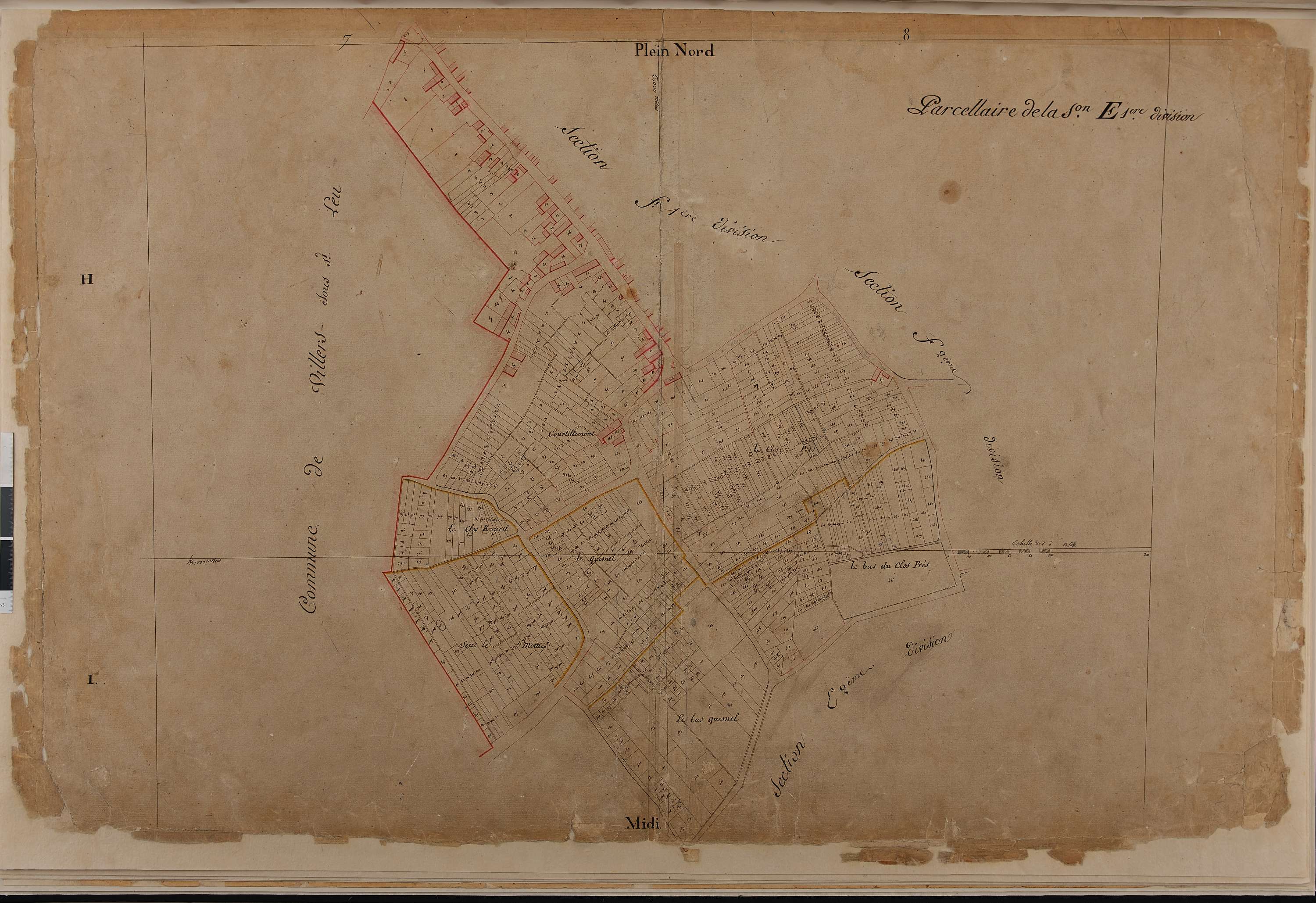 Saint-Leu-d'Esserent - Cadastre napoléonien, section E1
