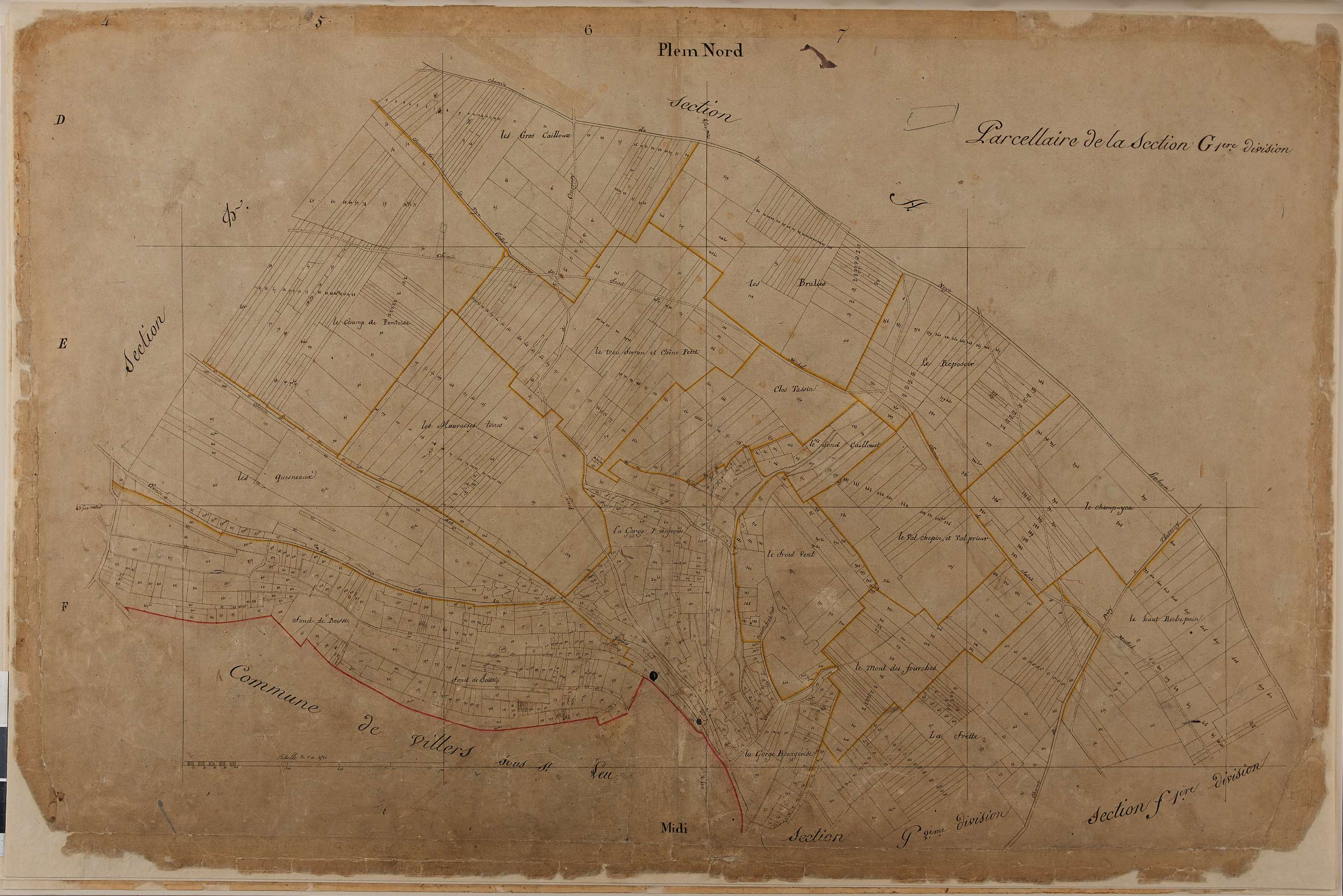 Saint-Leu-d'Esserent - Cadastre napoléonien, section G1