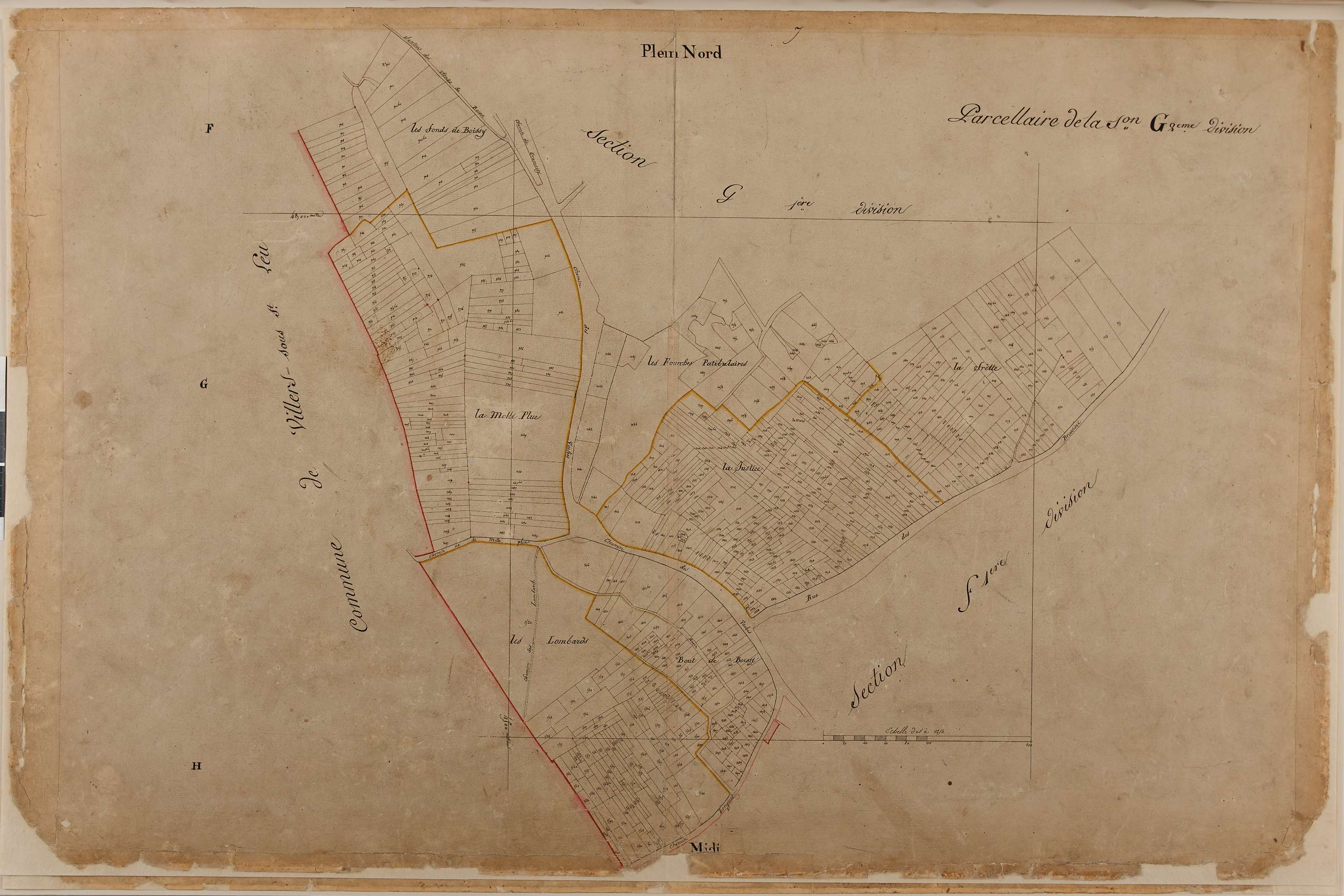 Saint-Leu-d'Esserent - Cadastre napoléonien, section G2