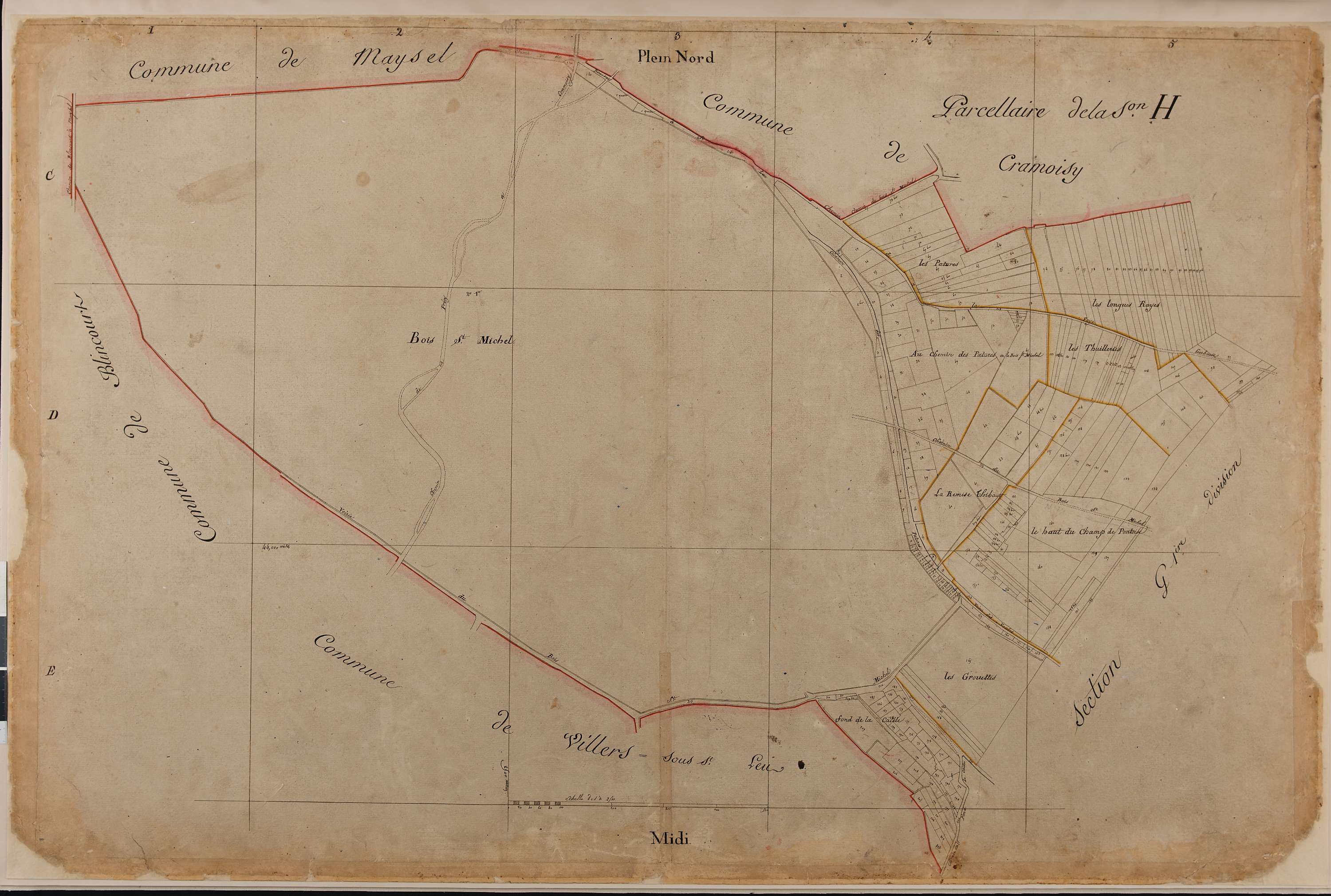 Saint-Leu-d'Esserent - Cadastre napoléonien, section H
