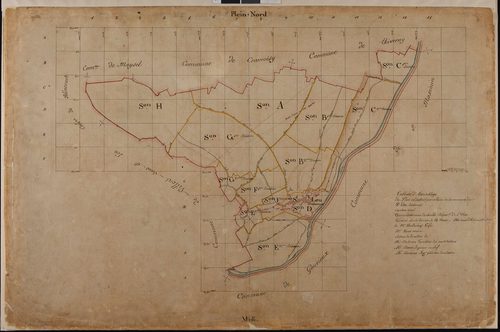 Saint-Leu-d'Esserent - Cadastre napoléonien, tableau d'assemblage