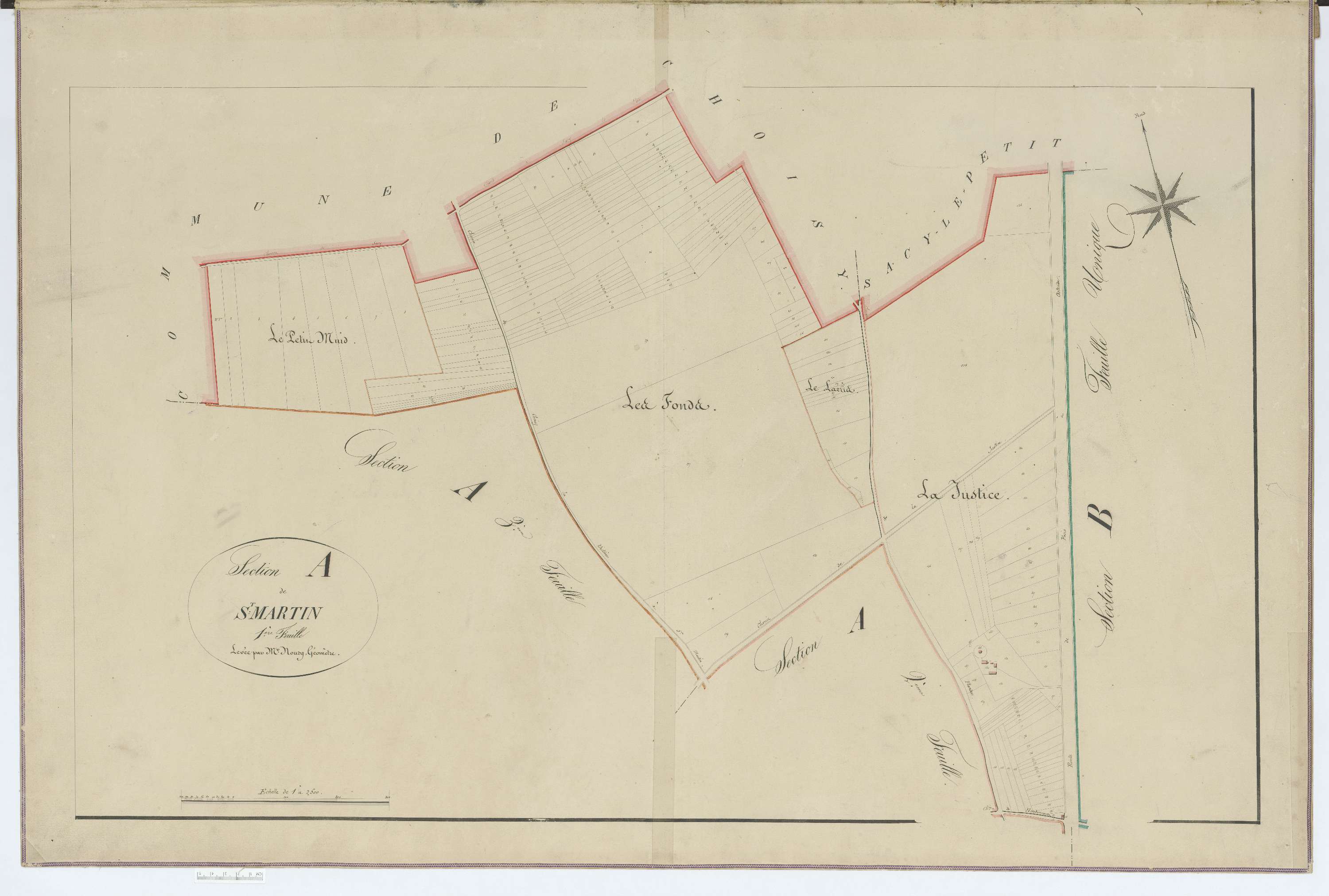 Saint-Martin-Longueau - Cadastre napoléonien, section A1