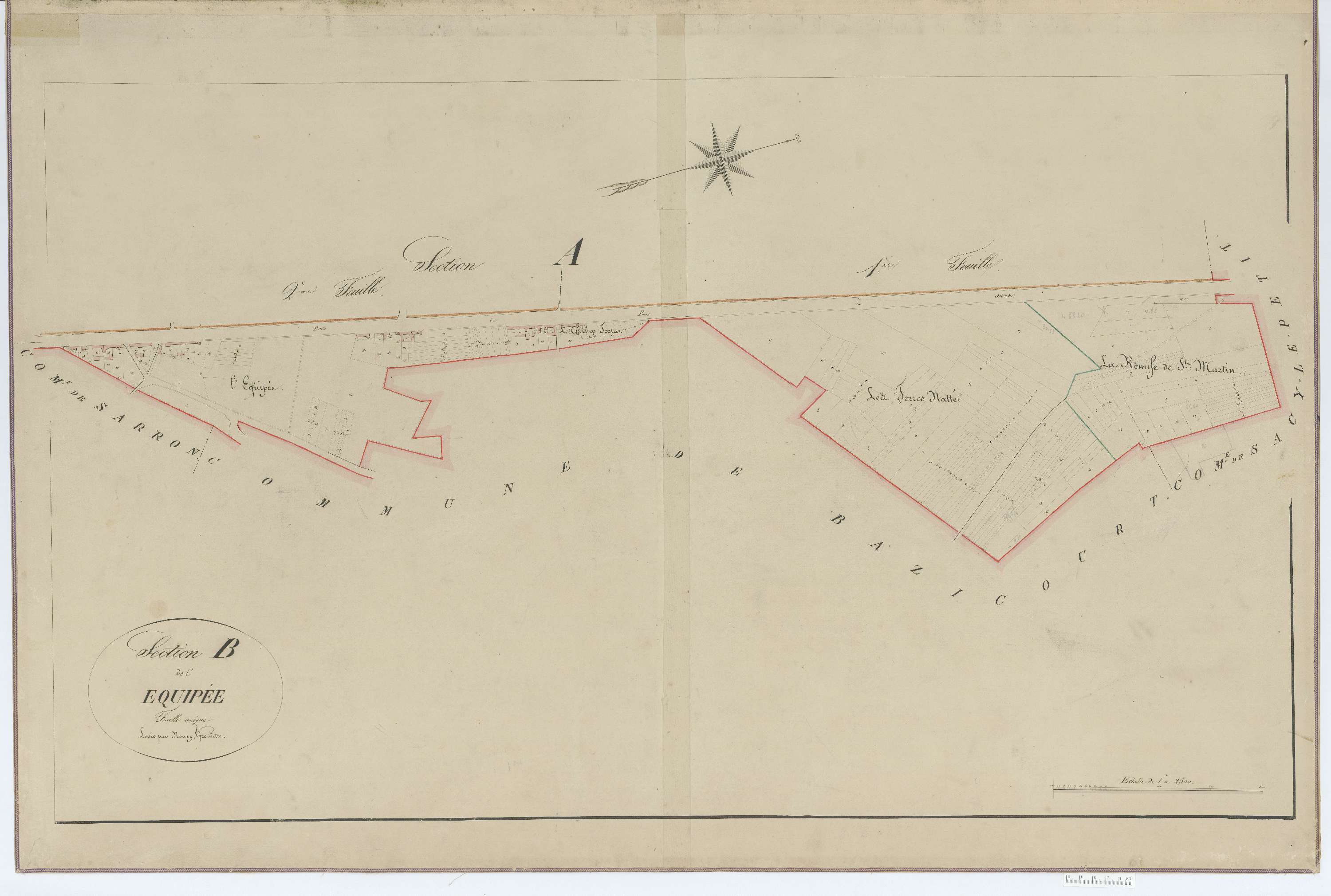 Saint-Martin-Longueau - Cadastre napoléonien, section B
