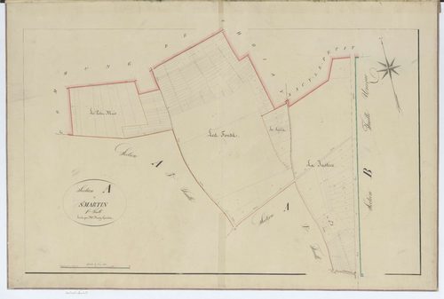 Saint-Martin-Longueau - Cadastre napoléonien, section A1