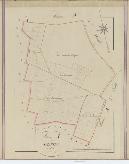 Saint-Martin-Longueau - Cadastre napoléonien, section A3