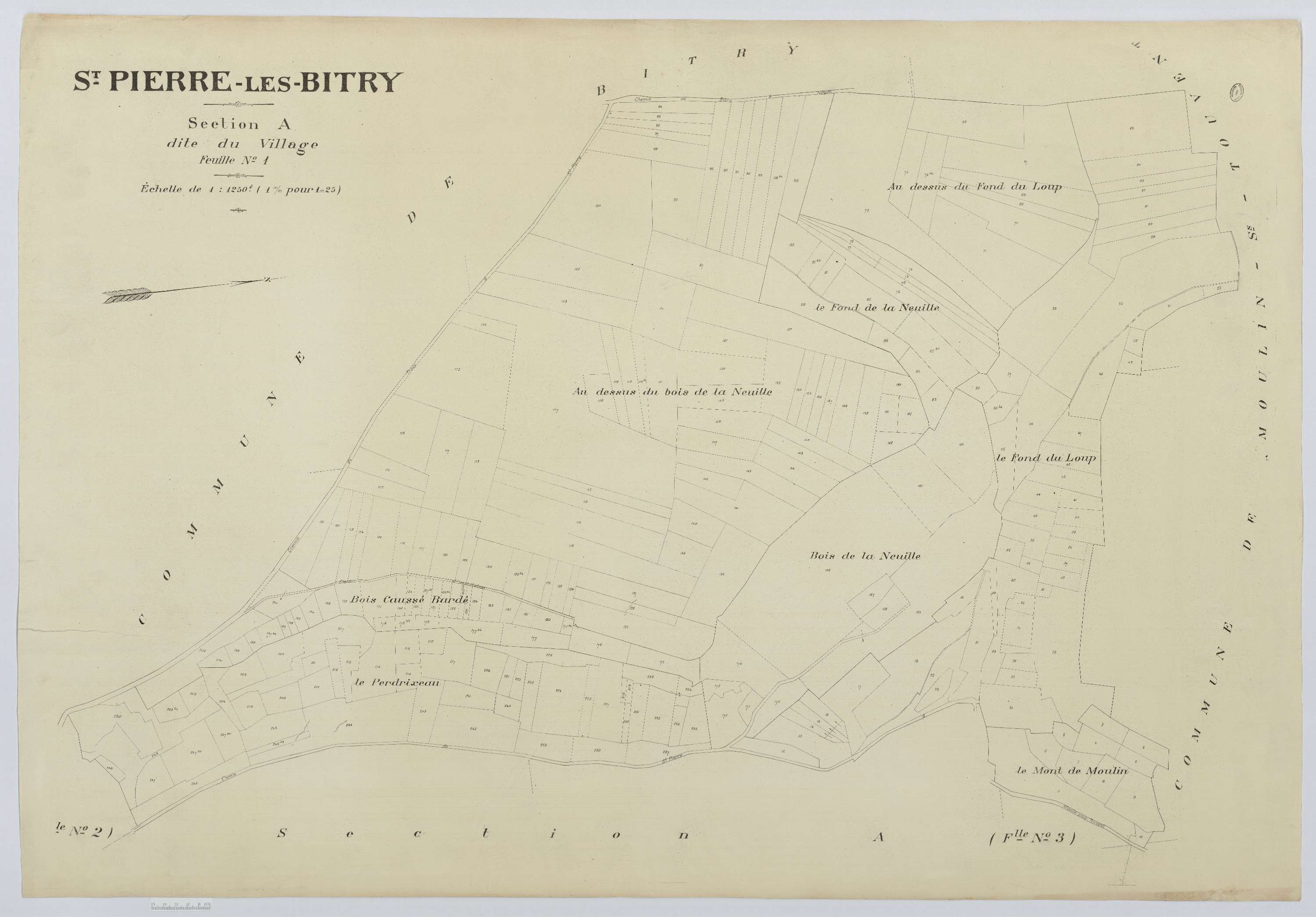 Saint-Pierre-lès-Bitry - Cadastre napoléonien (copie), section A1