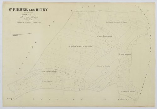 Saint-Pierre-lès-Bitry - Cadastre napoléonien (copie), section A1