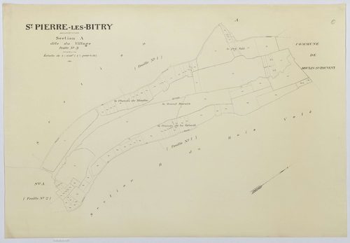 Saint-Pierre-lès-Bitry - Cadastre napoléonien (copie), section A3