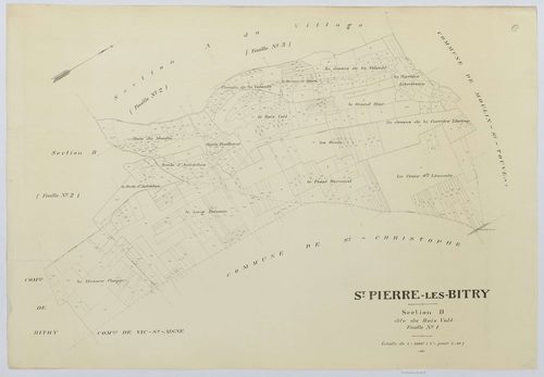Saint-Pierre-lès-Bitry - Cadastre napoléonien (copie), section B1