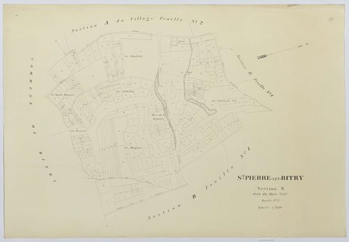 Saint-Pierre-lès-Bitry - Cadastre napoléonien (copie), section B2