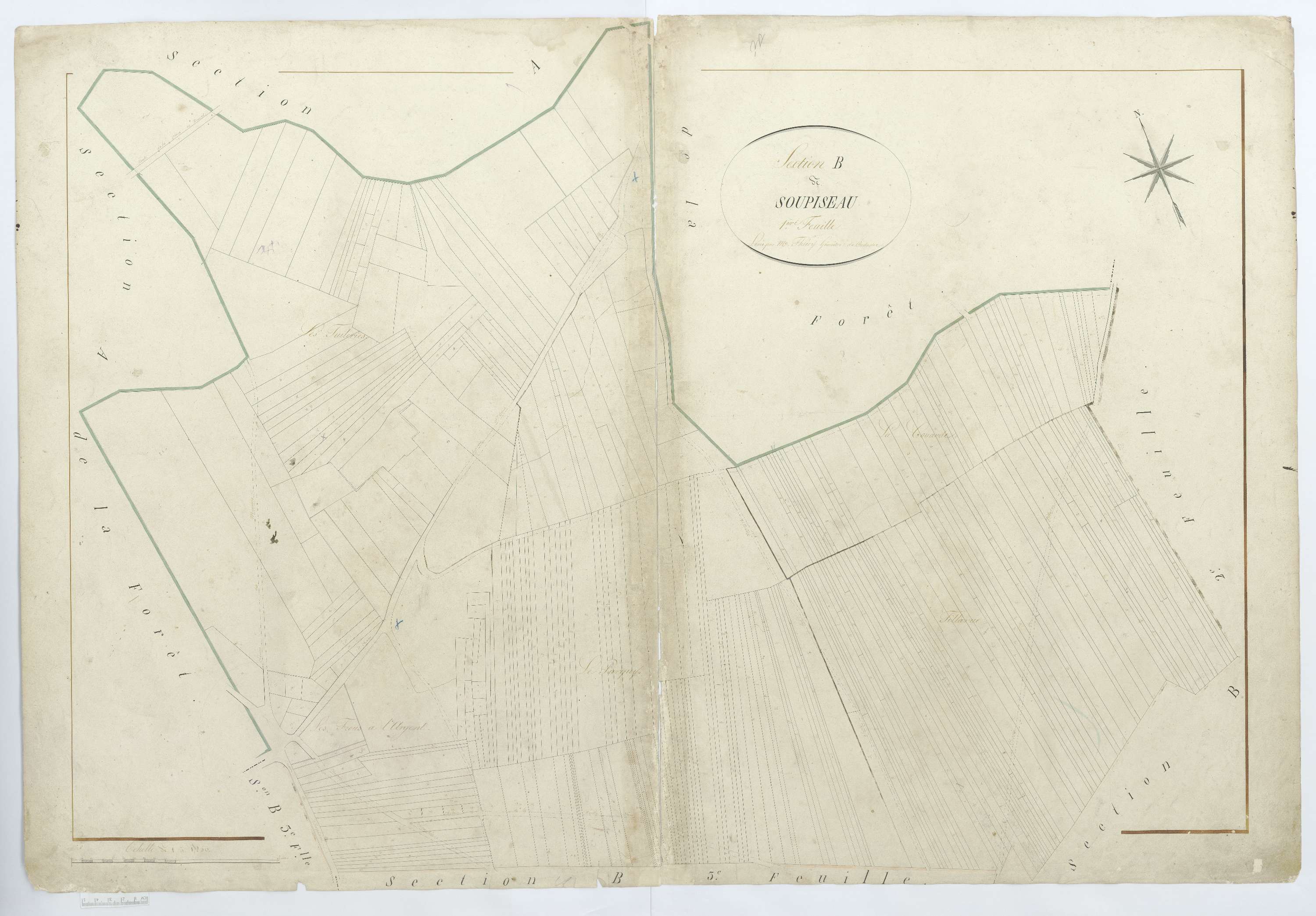 Saint-Sauveur - Cadastre napoléonien, section B1