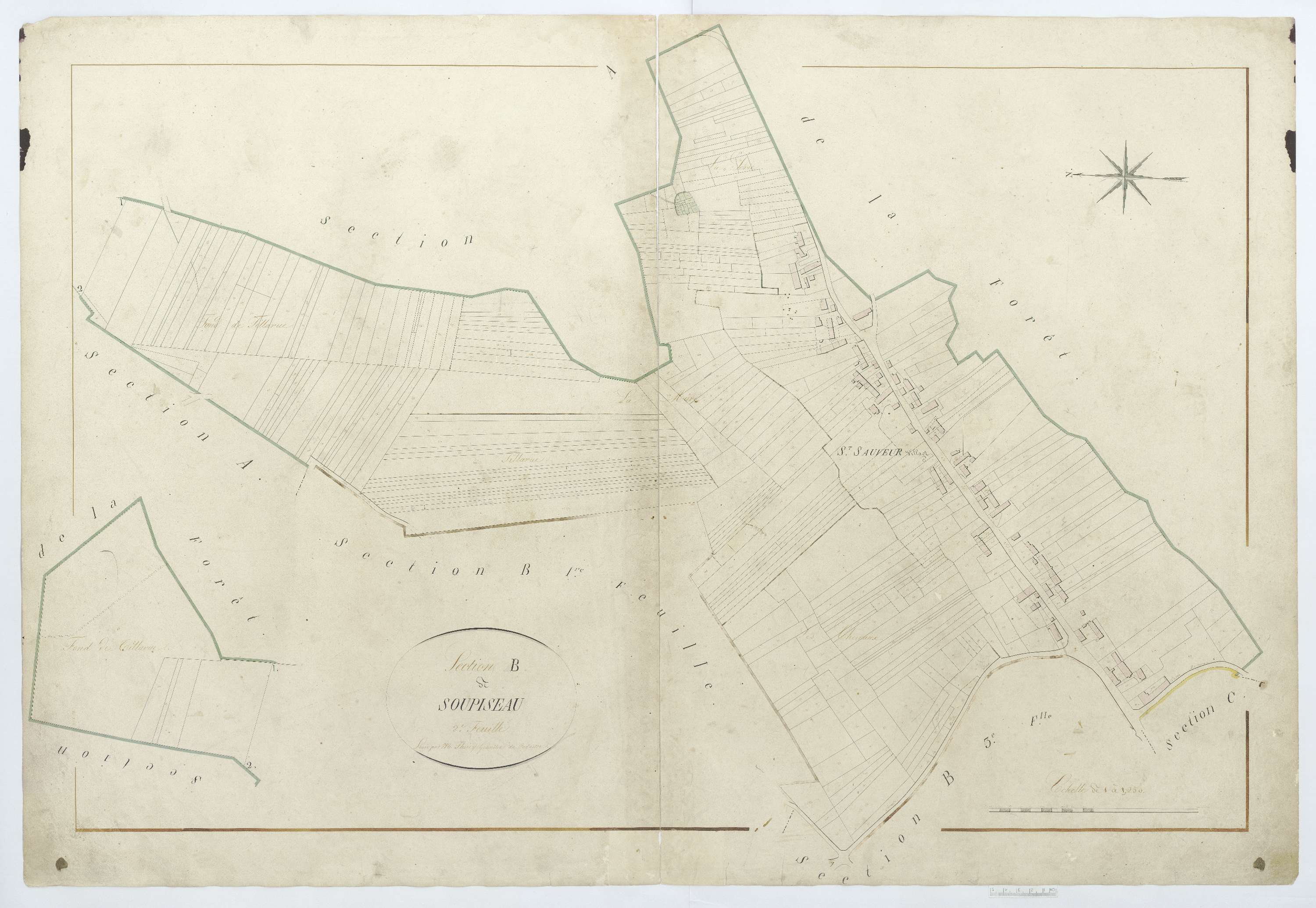 Saint-Sauveur - Cadastre napoléonien, section B2