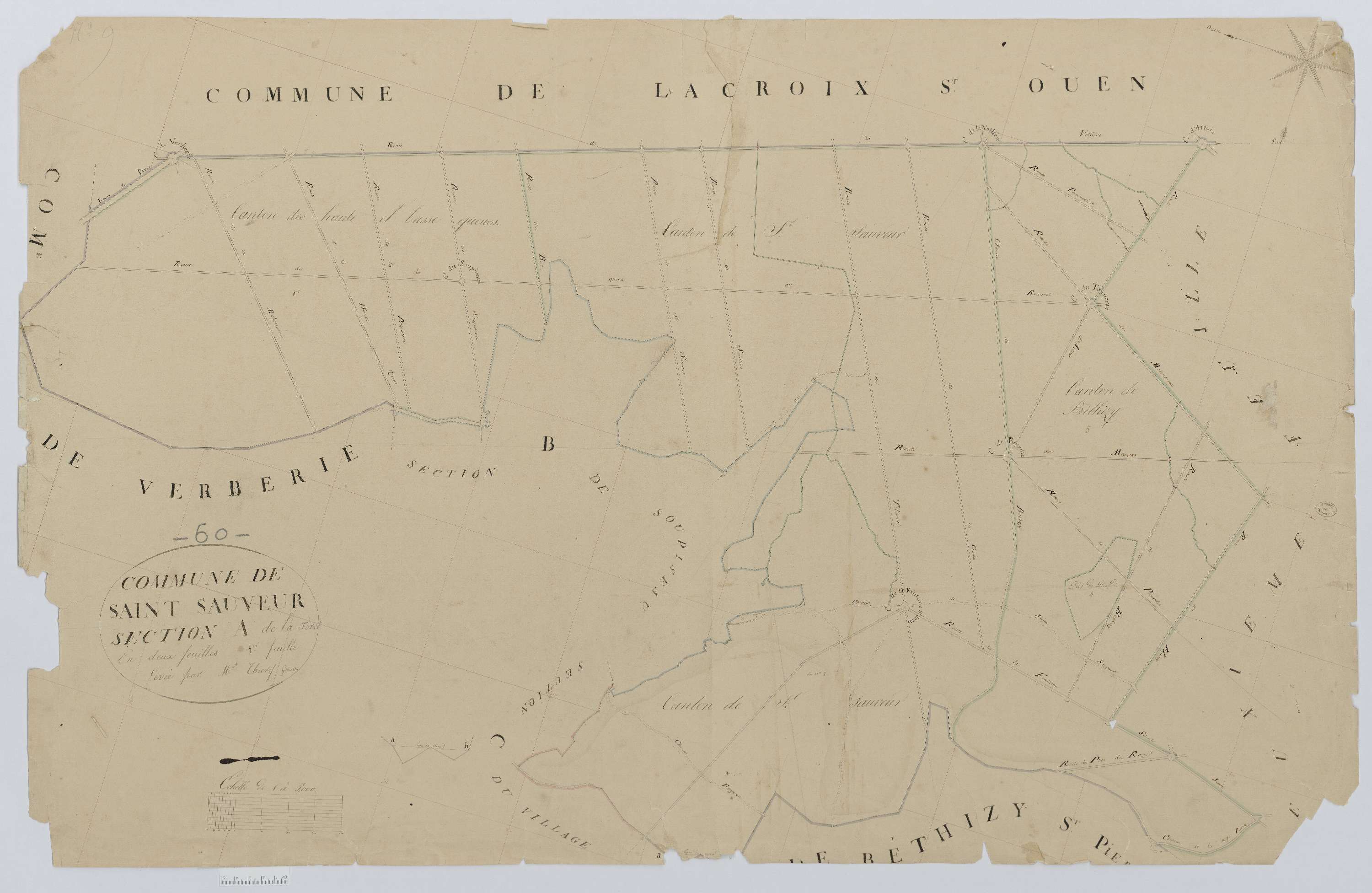 Saint-Sauveur - Cadastre napoléonien, section A1