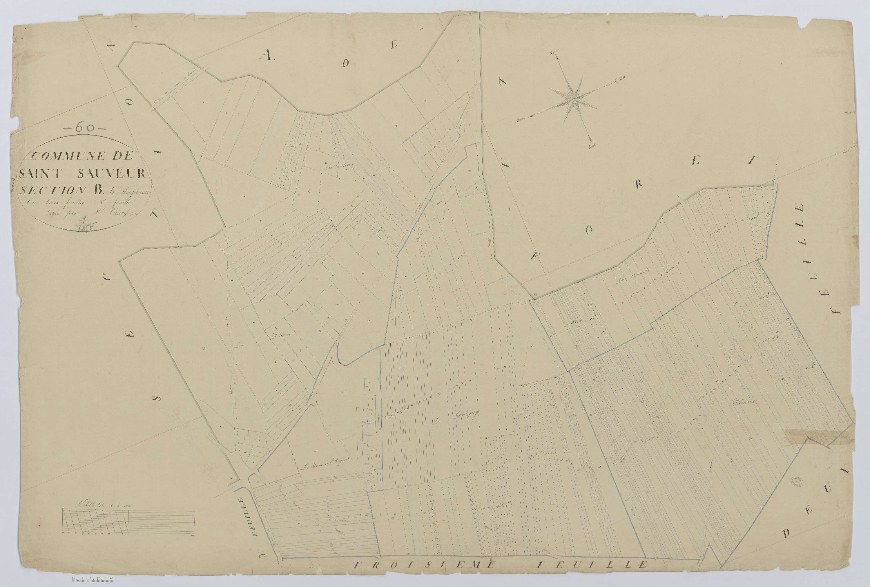 Saint-Sauveur - Cadastre napoléonien, section B1