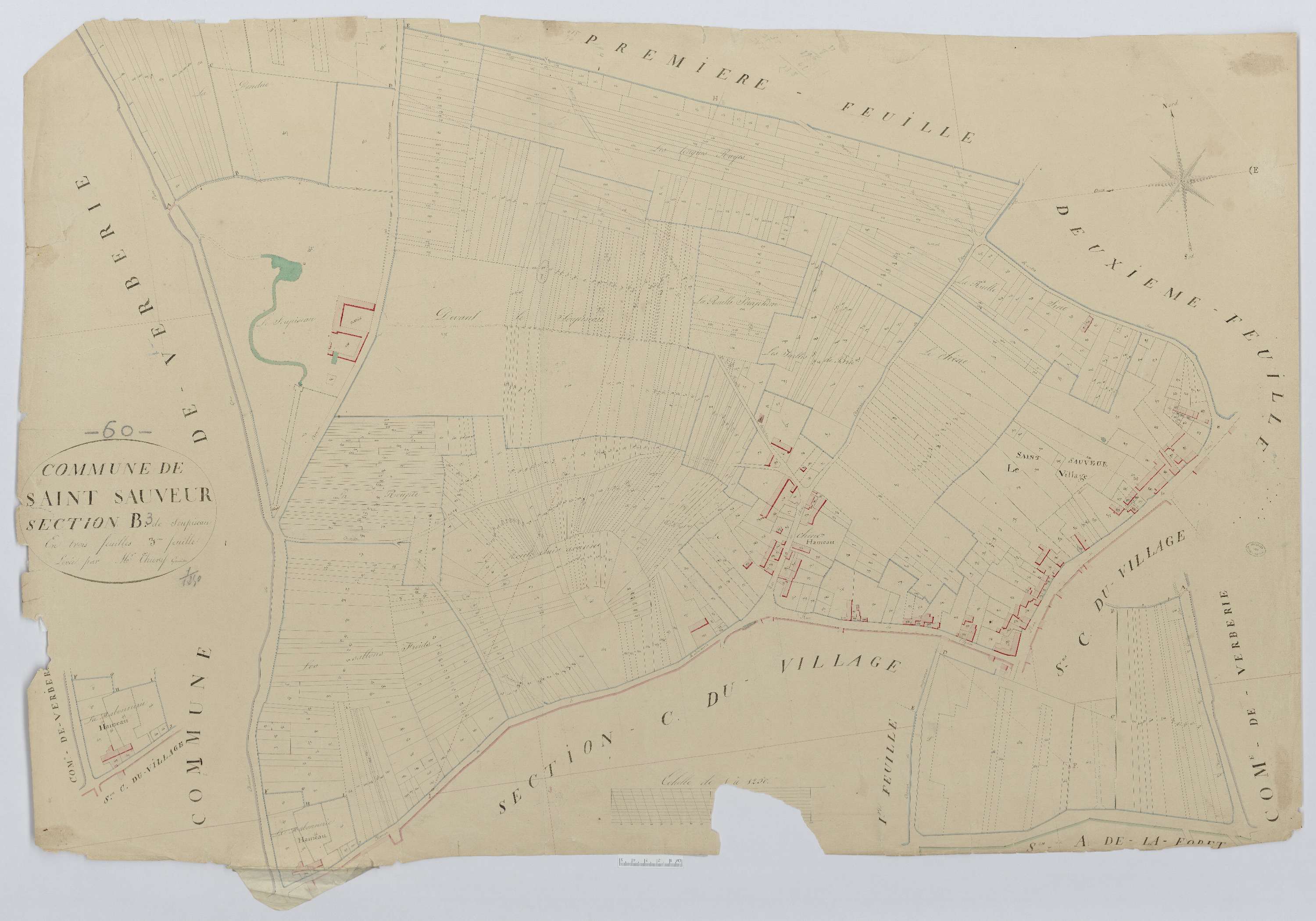 Saint-Sauveur - Cadastre napoléonien, section B3