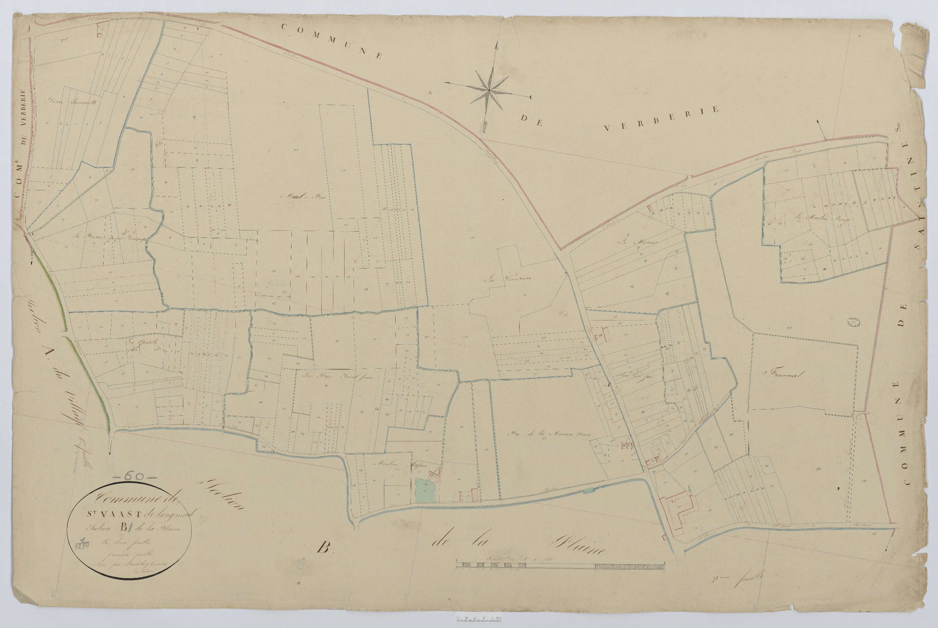 Saint-Vaast-de-Longmont - Cadastre napoléonien, section B1