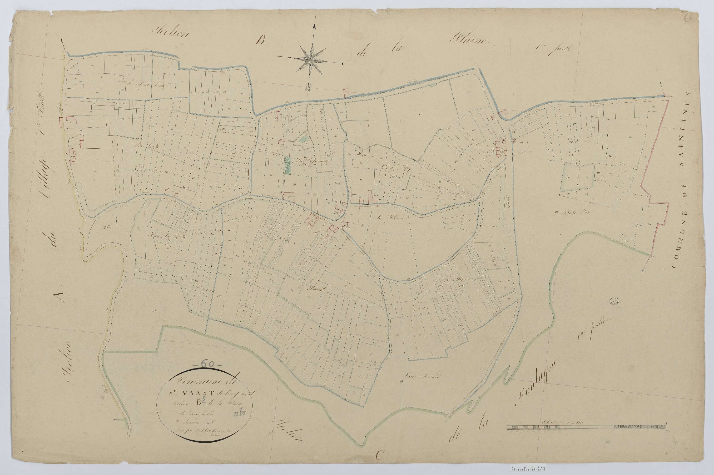 Saint-Vaast-de-Longmont - Cadastre napoléonien, section B2