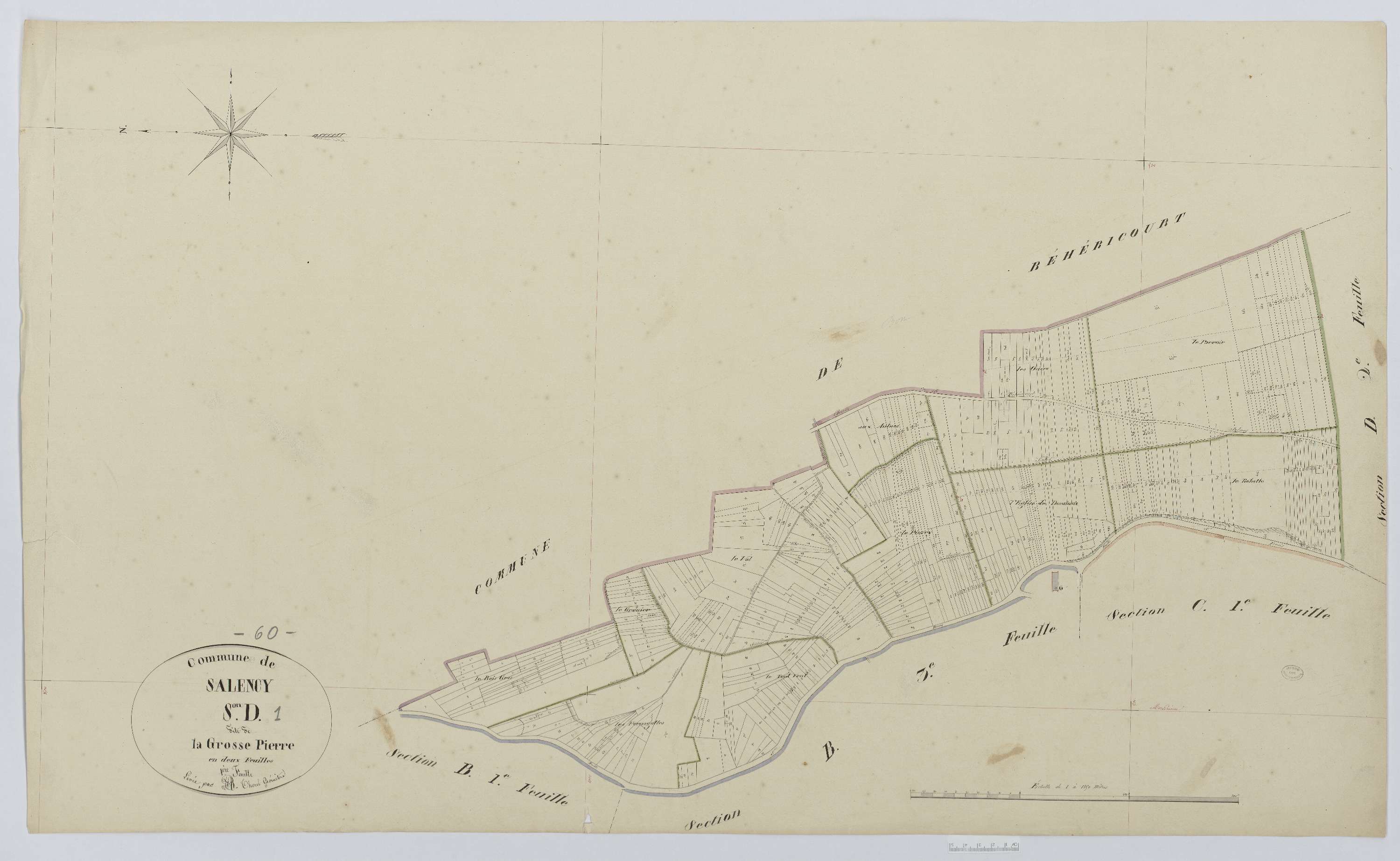 Salency - Cadastre napoléonien, section D1