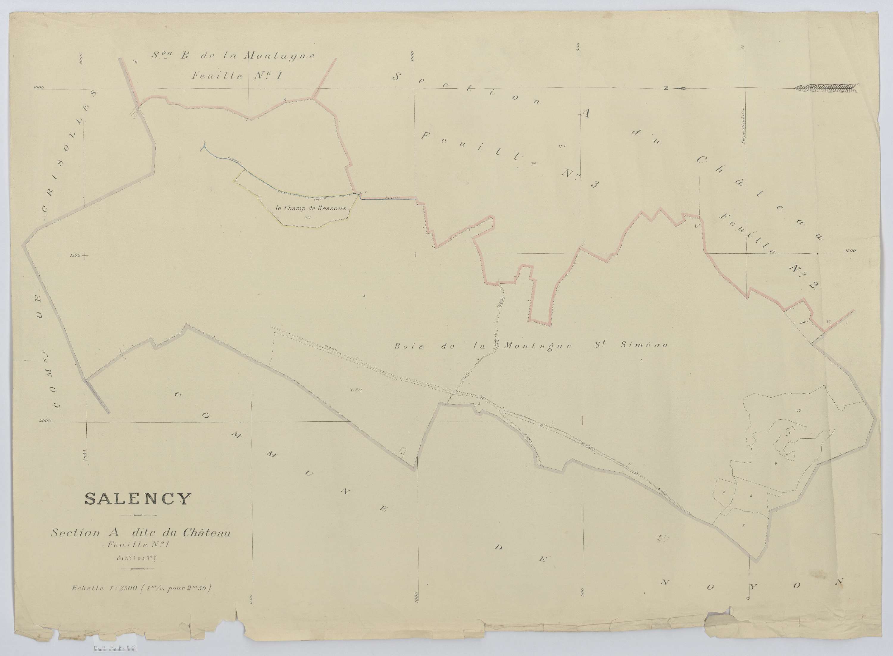 Salency - Cadastre napoléonien (copie), section A1