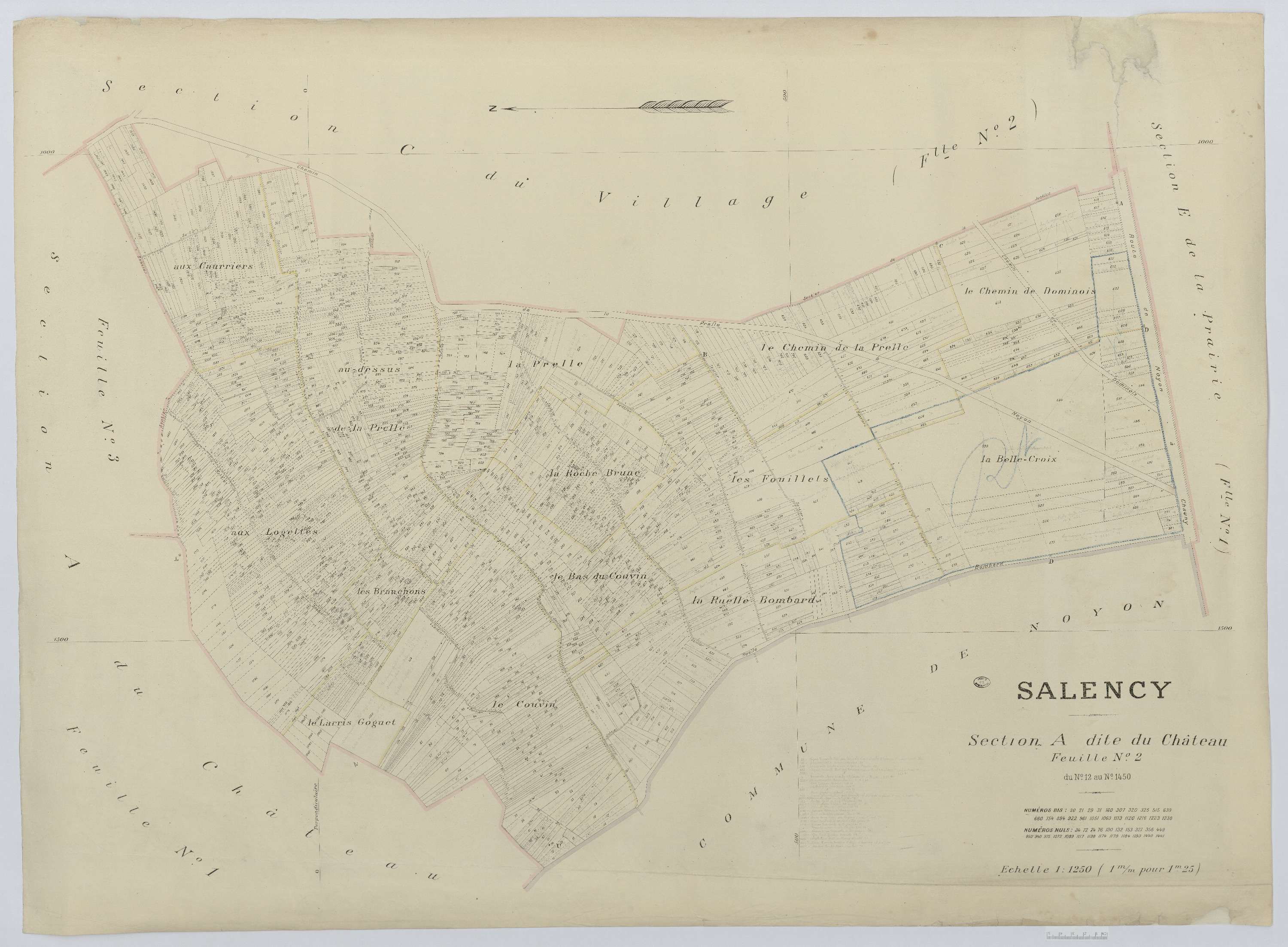 Salency - Cadastre napoléonien (copie), section A2