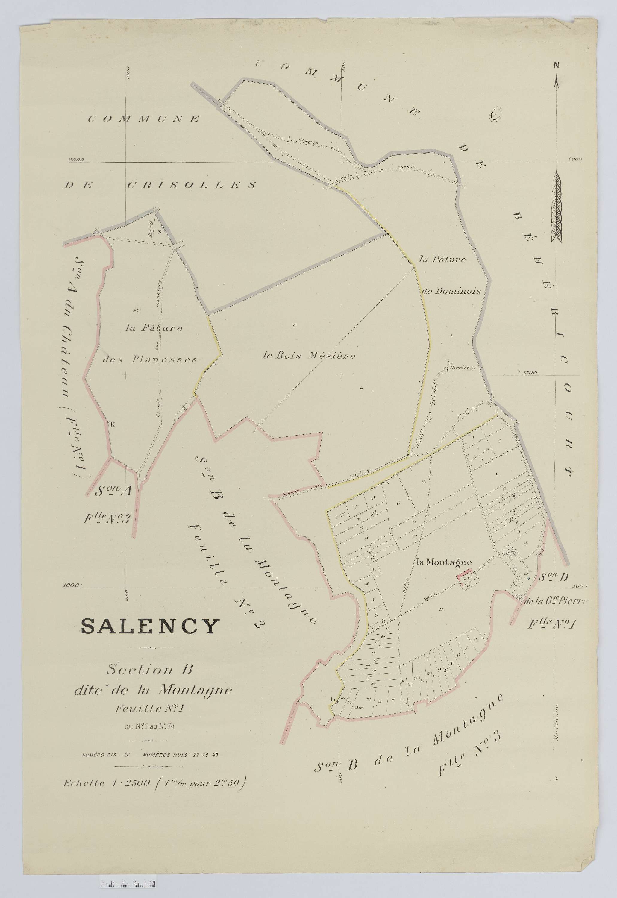Salency - Cadastre napoléonien (copie), section B1
