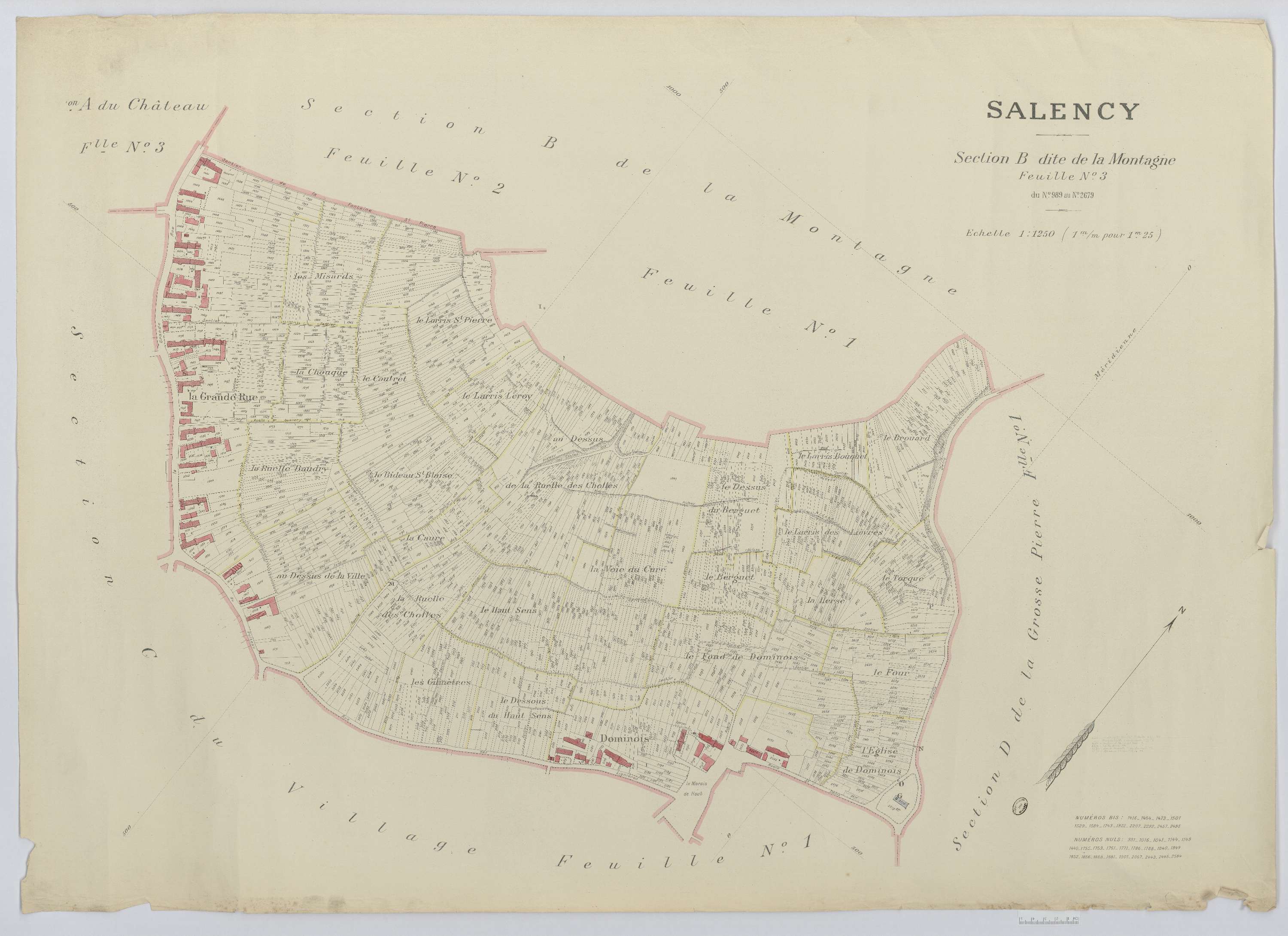 Salency - Cadastre napoléonien (copie), section B3