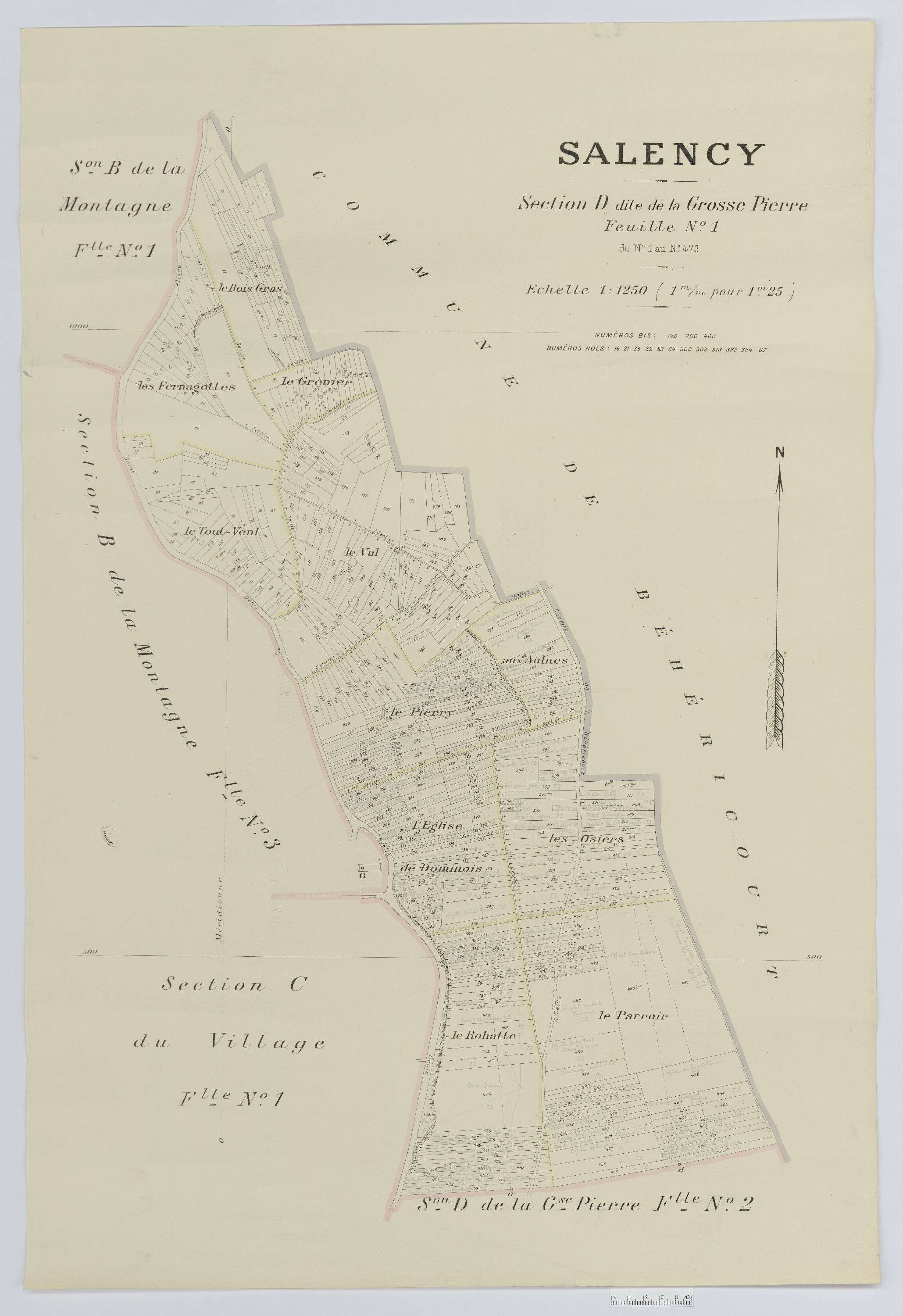 Salency - Cadastre napoléonien (copie), section D1
