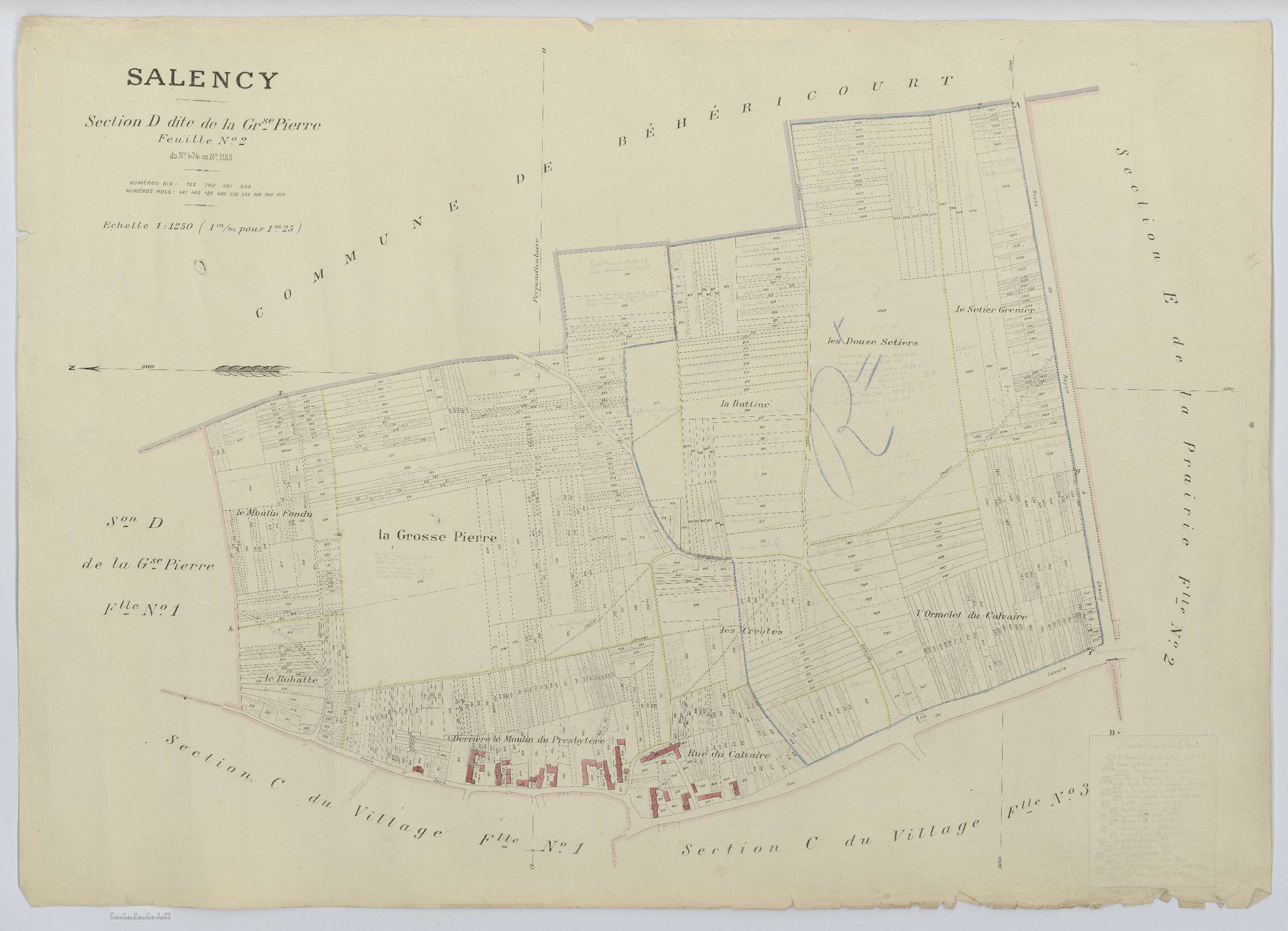 Salency - Cadastre napoléonien (copie), section D2