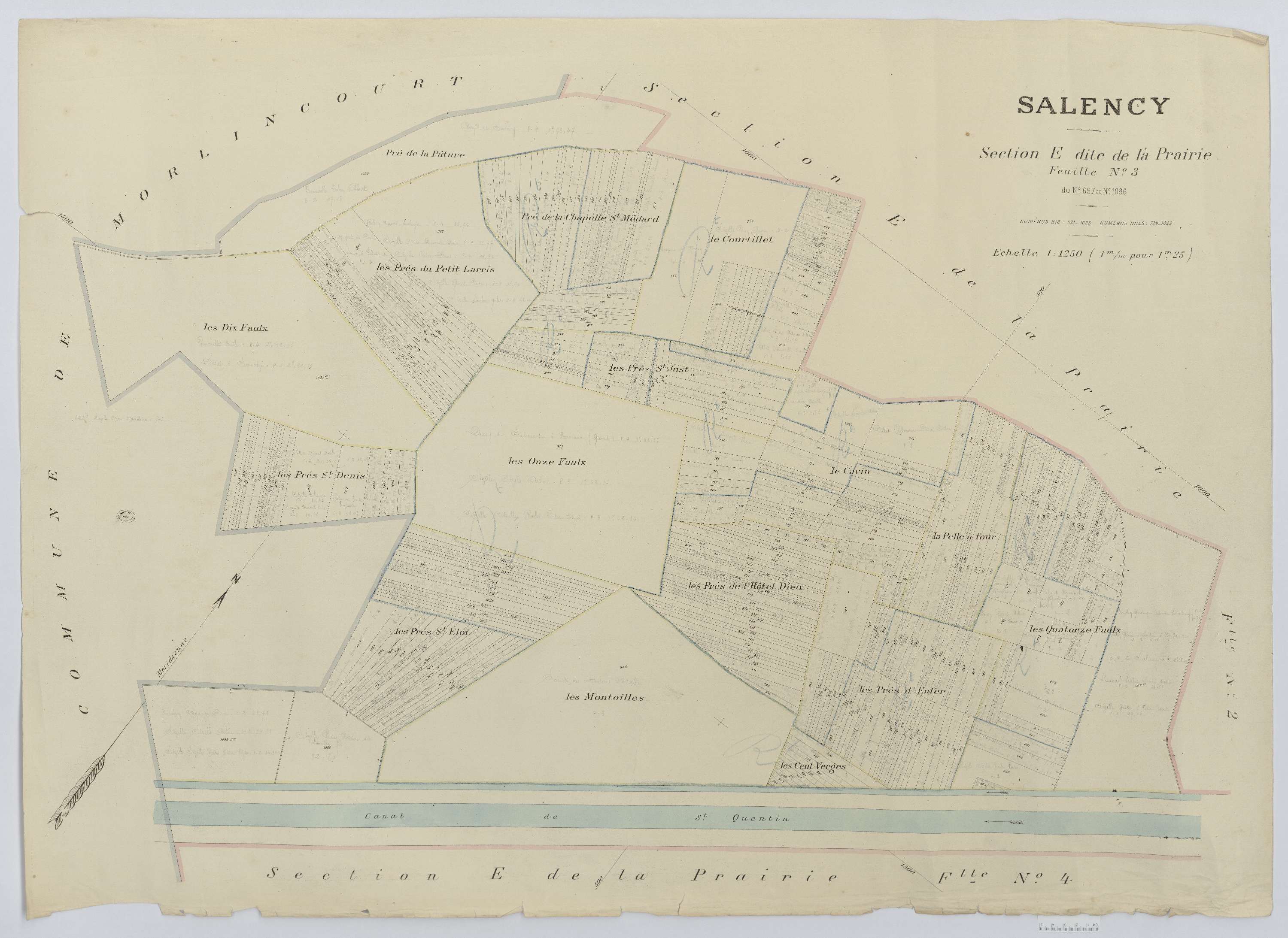 Salency - Cadastre napoléonien (copie), section E3