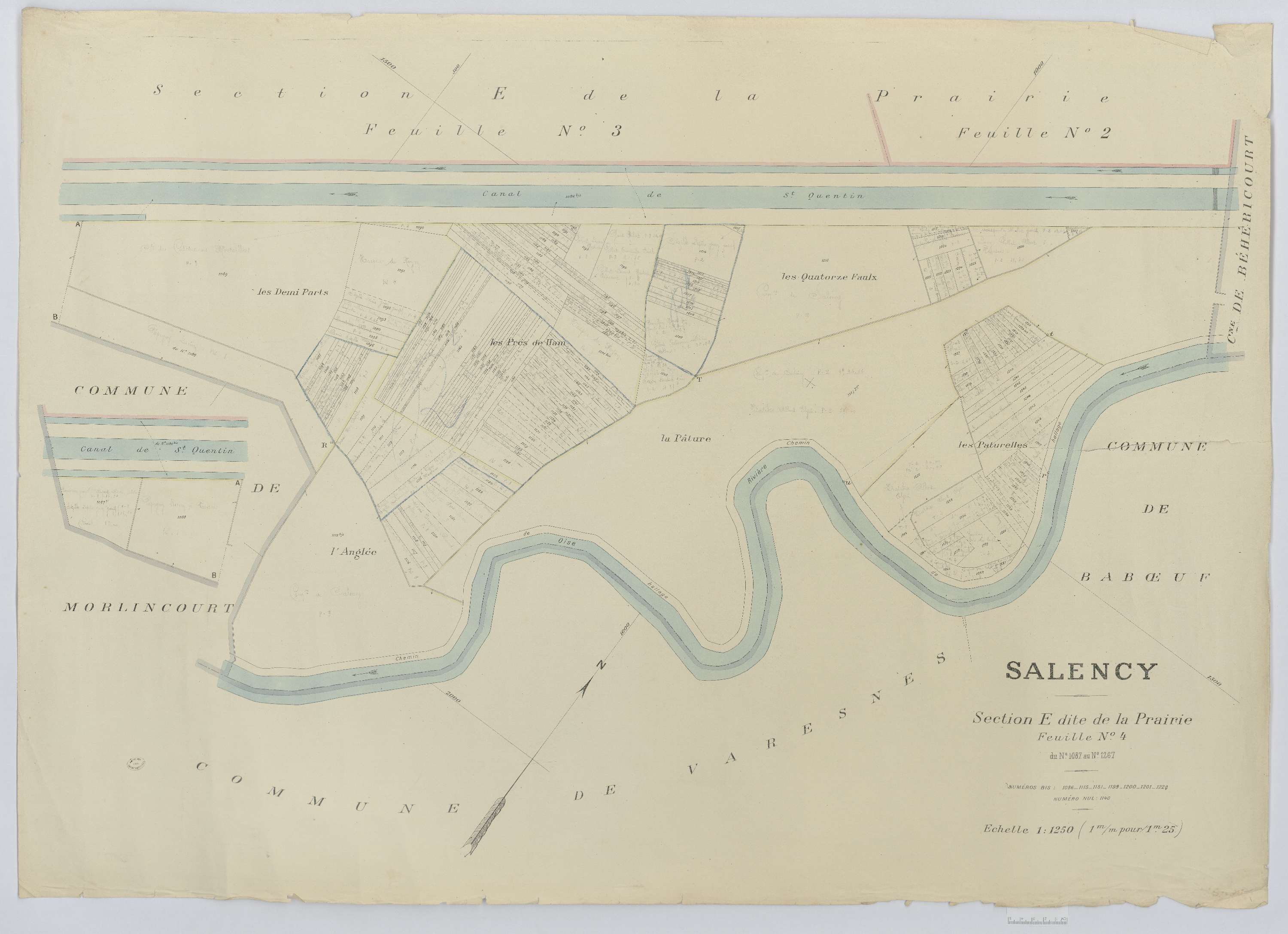 Salency - Cadastre napoléonien (copie), section E4